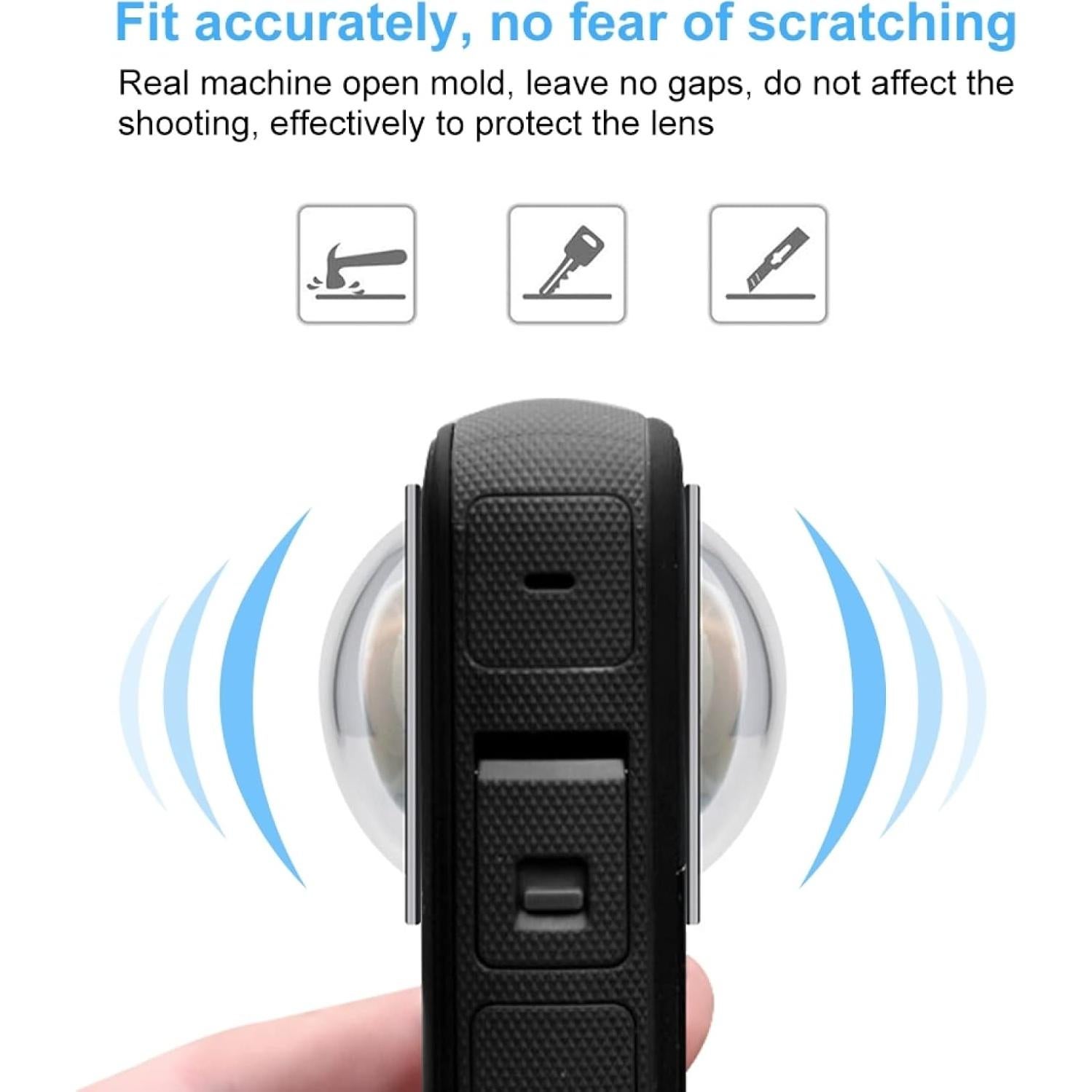 Protector de Lente PULUZ para Insta360 X3 - Doble Lente Adhesivo