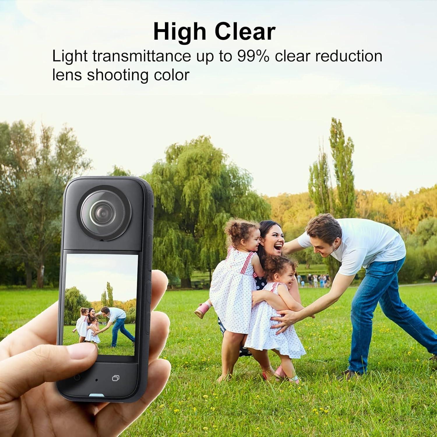 Protector de Lente PULUZ para Insta360 X3 - Doble Lente Adhesivo