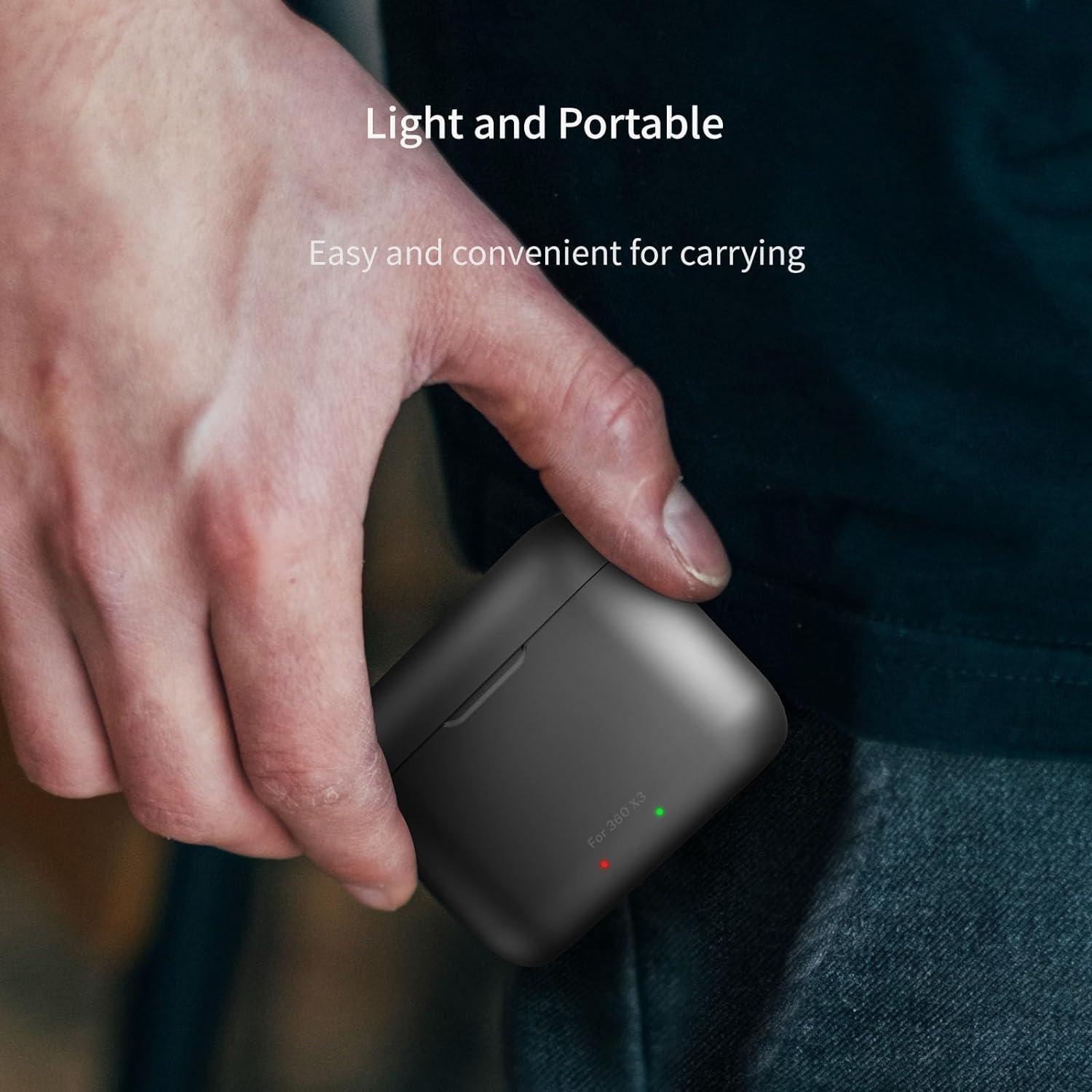 2 Baterías de Reemplazo 1800mAh con Hub Cargador NBZZ para Insta360 X3