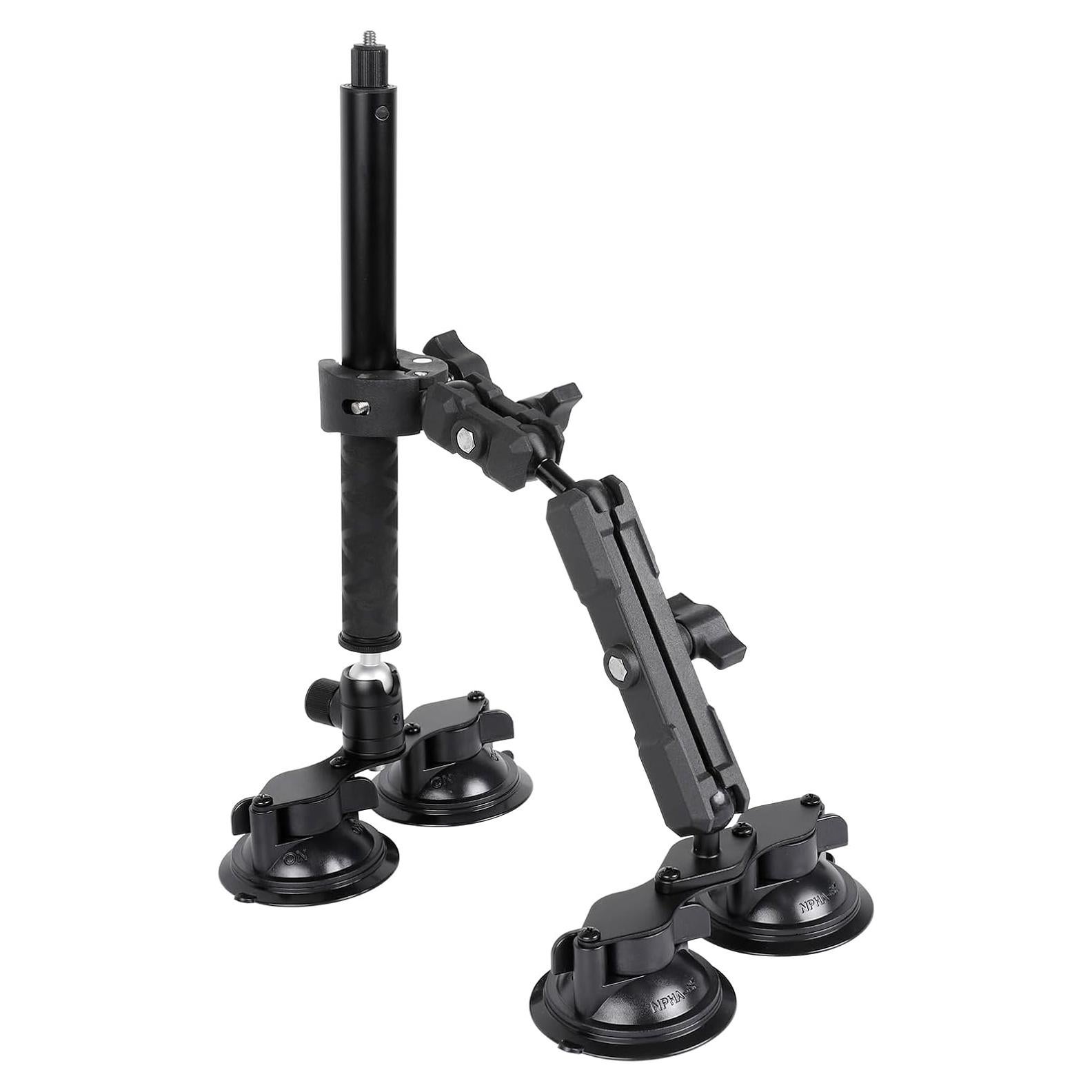 Soporte de Coche para Insta360 con Ventosas y Palo de Selfie