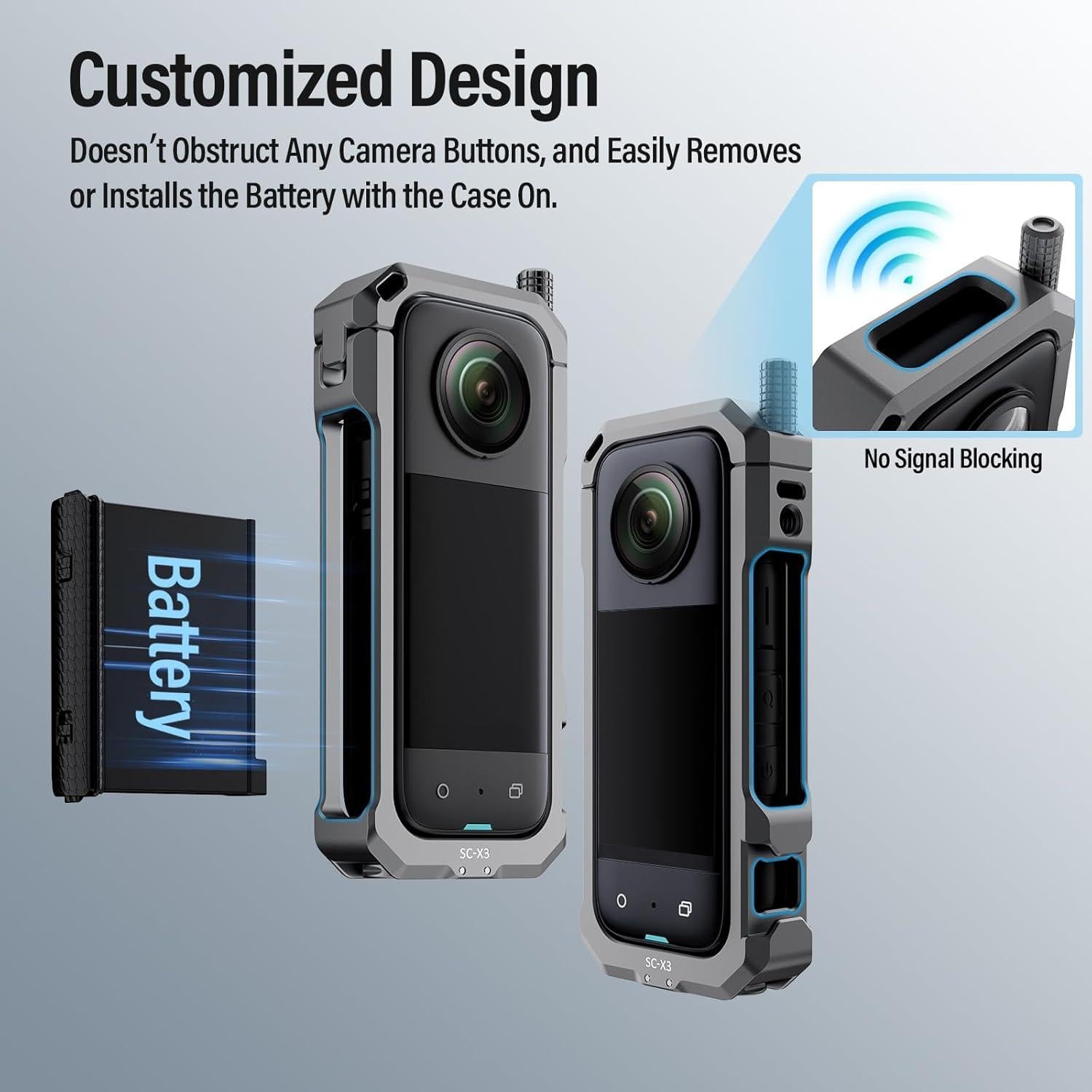 Jaula de Cámara SIRUI SC-X3 para Insta360 X3 con Cubierta