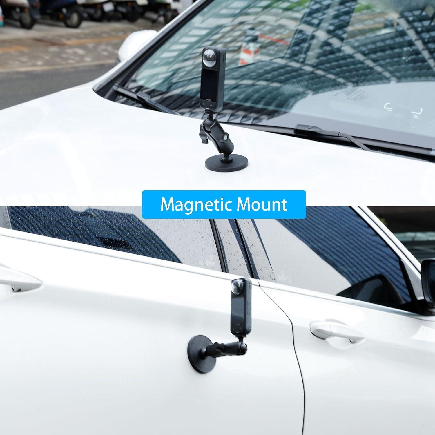 Soporte de Cámara Xik 2 en 1 con Ventosa y Magnético para Insta360