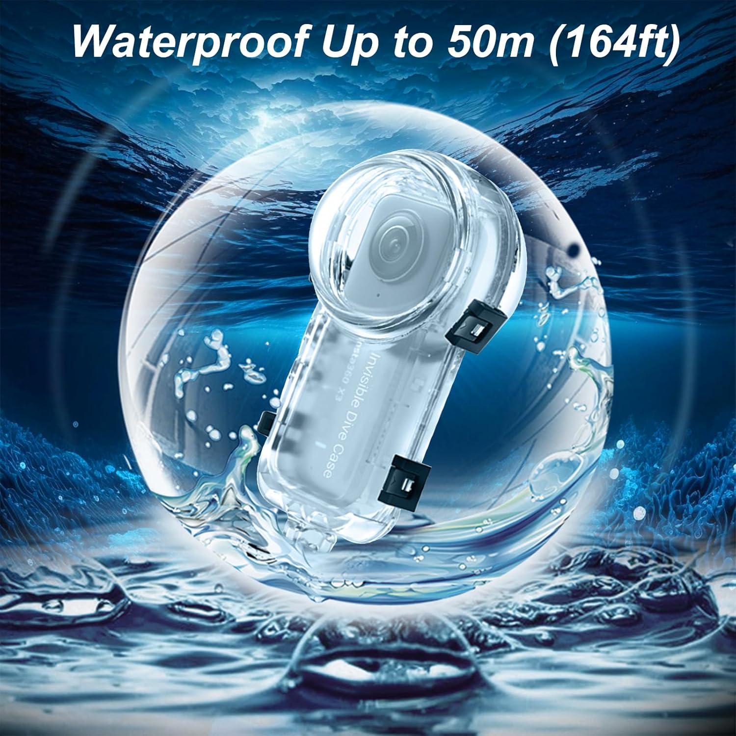 Funda de Buceo Invisible SRUIM para Insta360 X3 - Impermeable 50m