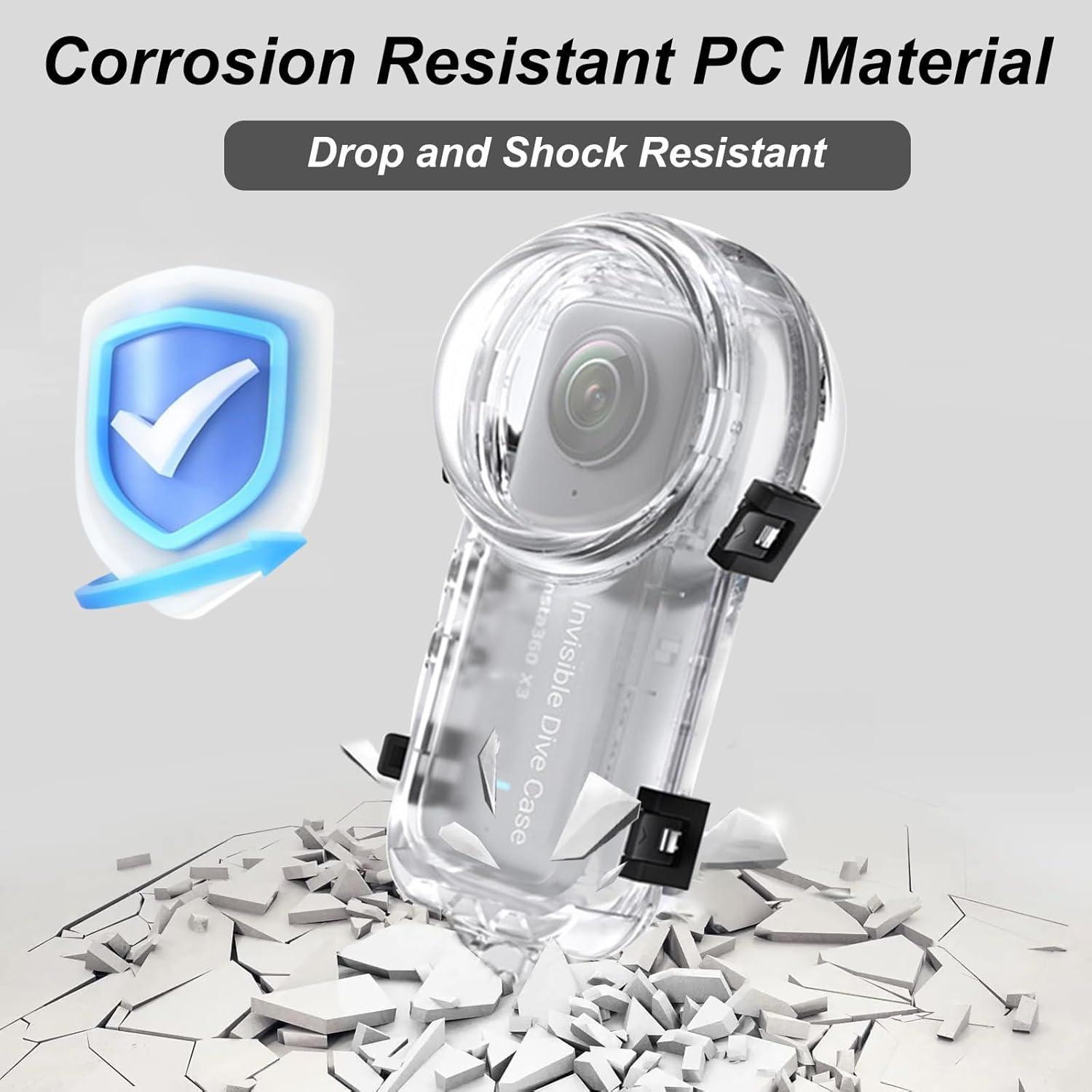 Funda de Buceo Invisible SRUIM para Insta360 X3 - Impermeable 50m