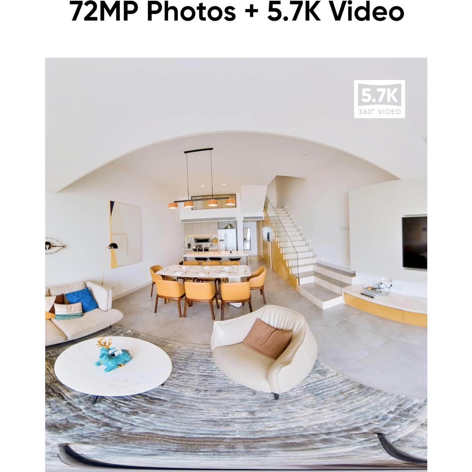 Kit de Tour Virtual Insta360 X3 - Cámara 360 72MP 5.7K HDR