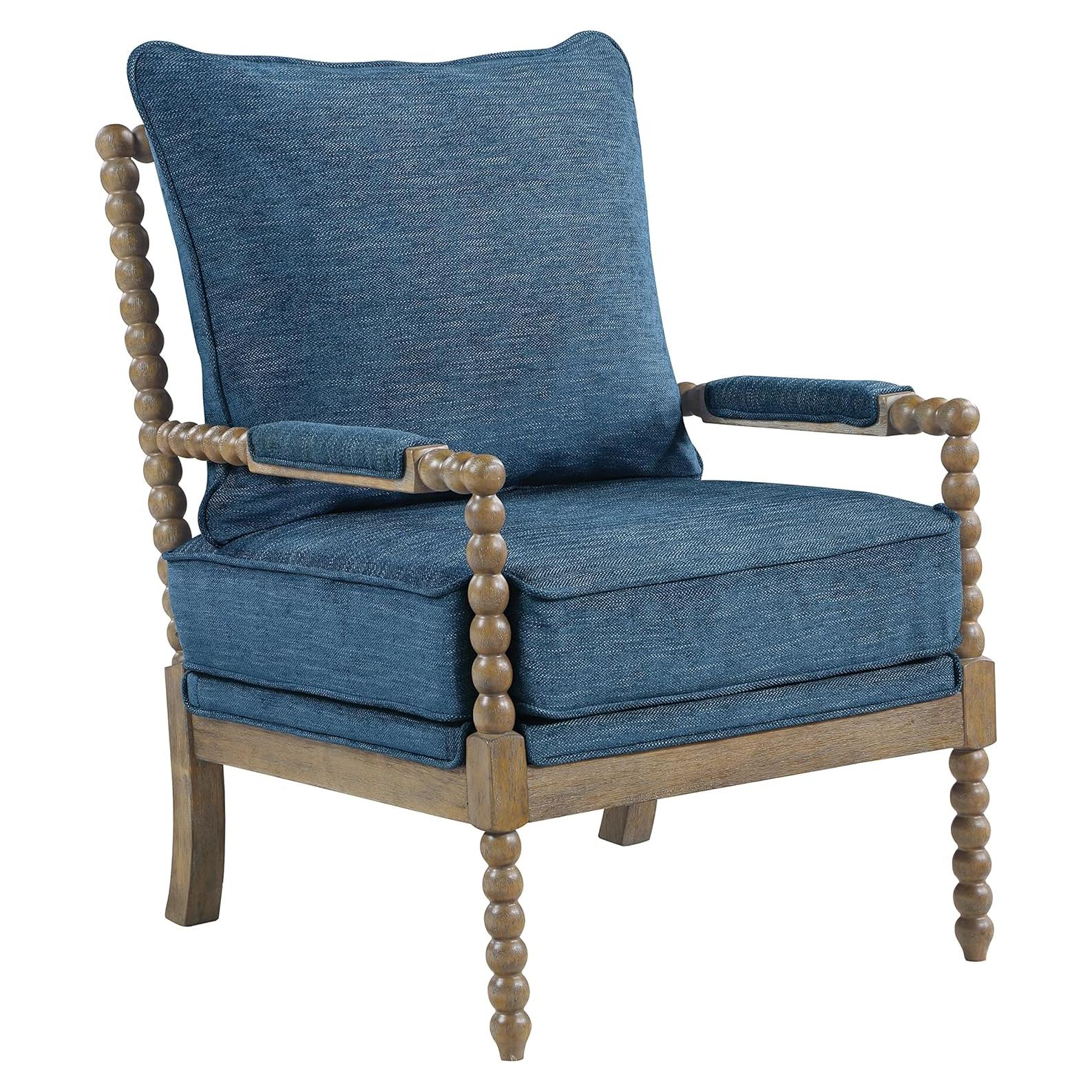 Silla de Acento OSP Home Furnishings Fletcher Azul Marino