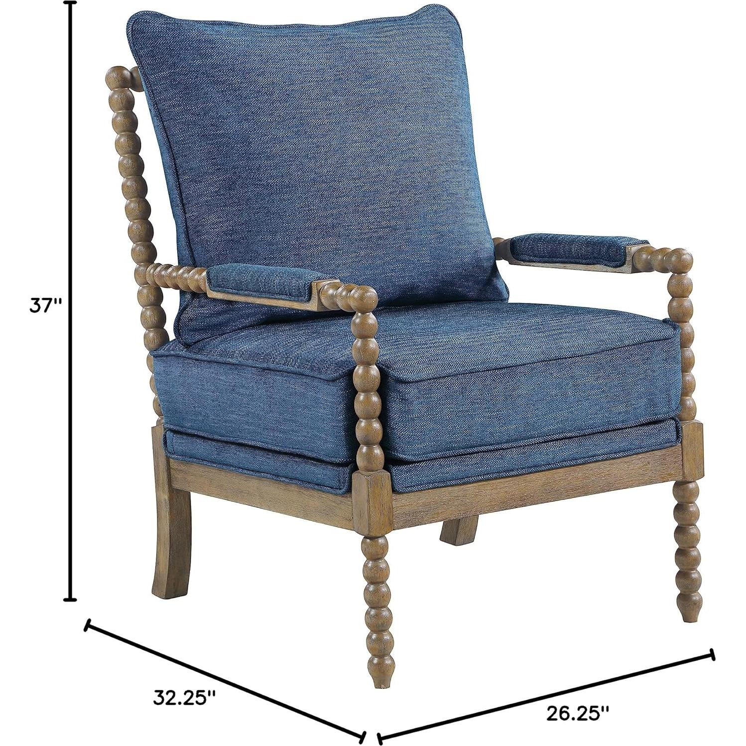 Silla de Acento OSP Home Furnishings Fletcher Azul Marino