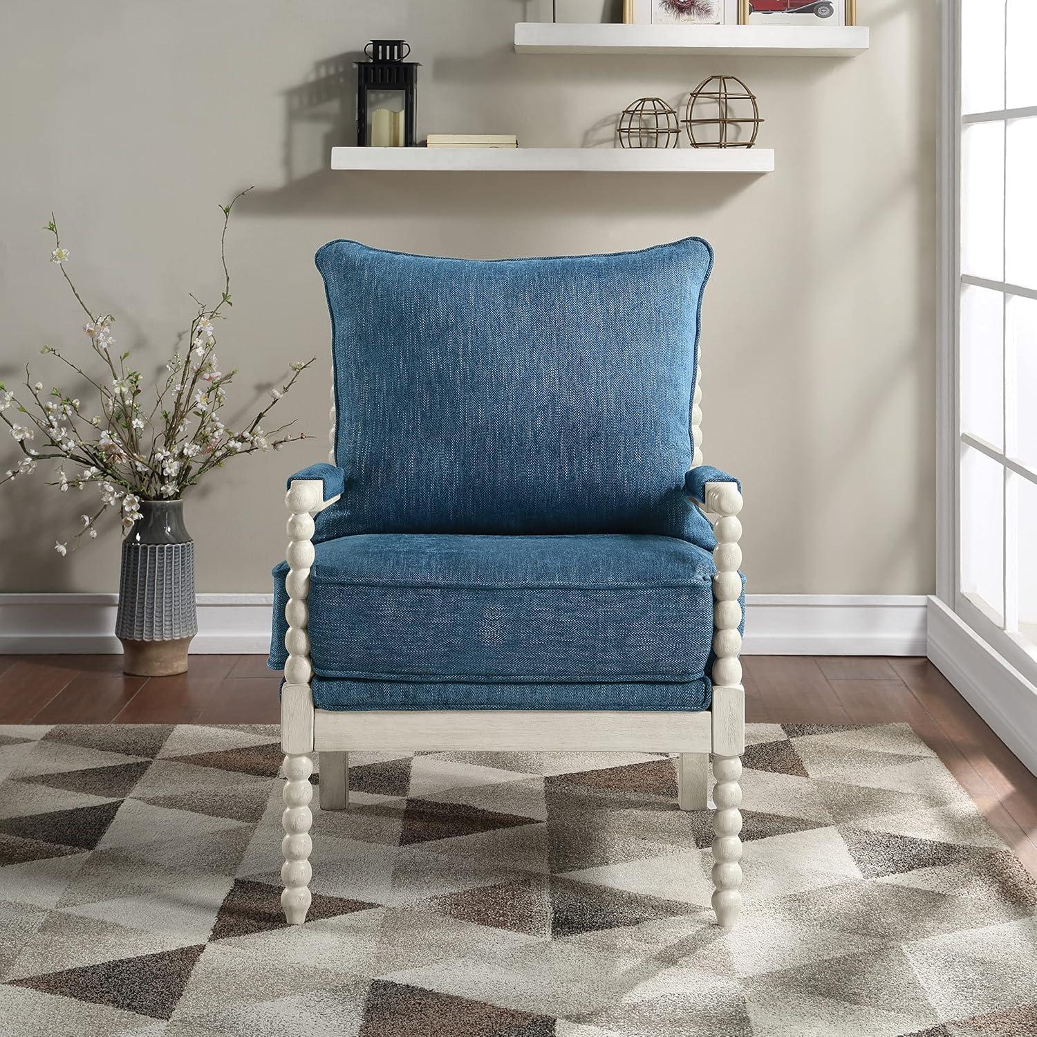 Silla de Acento OSP Kaylee Spindle Tela Azul Marino