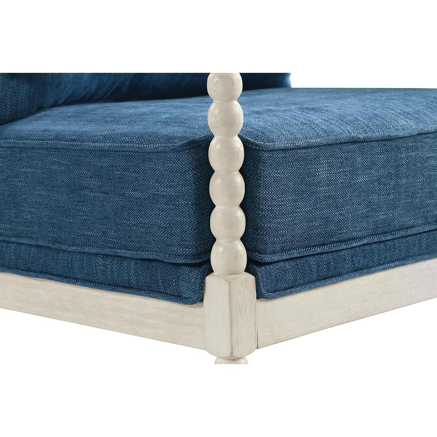 Silla de Acento OSP Kaylee Spindle Tela Azul Marino