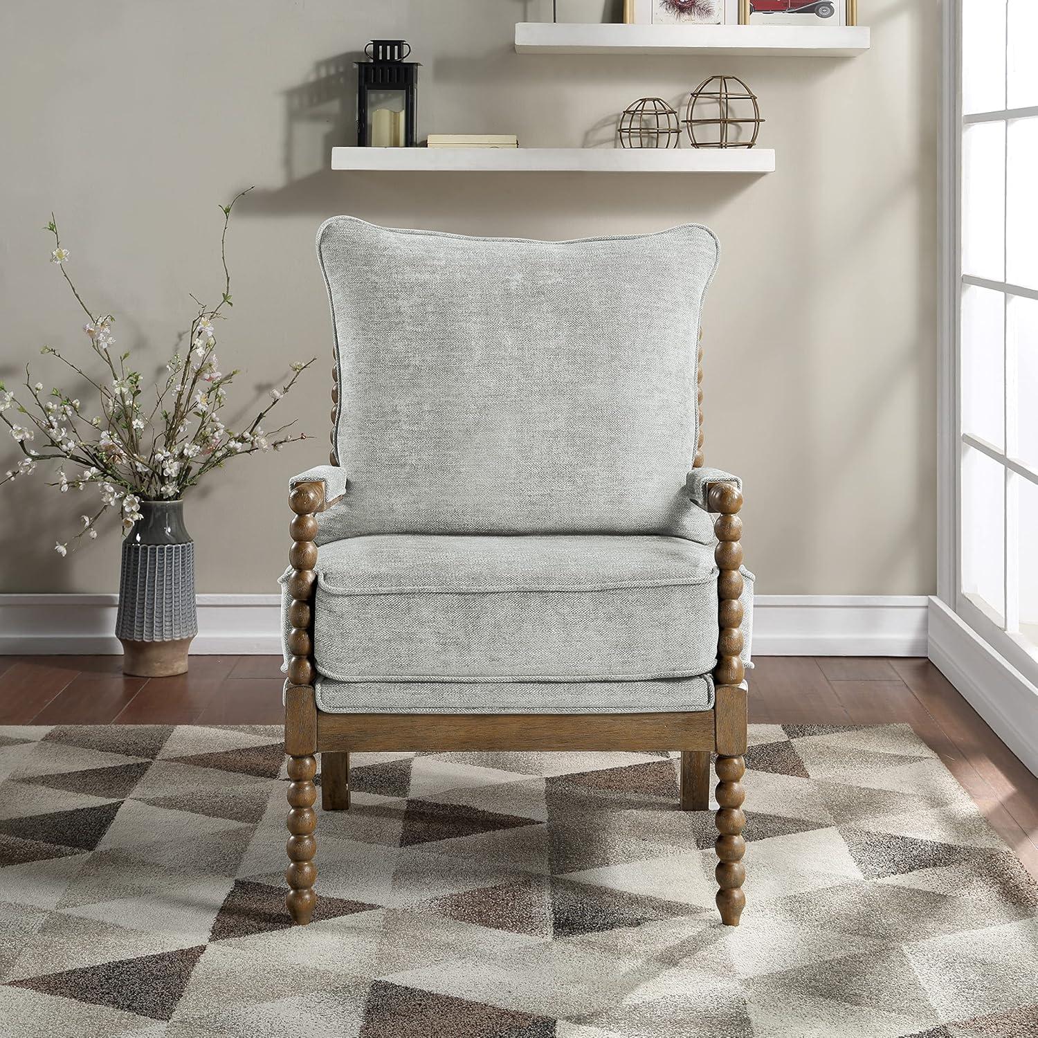 Silla de Acento OSP Home Furnishings Fletcher Tapizada Gris