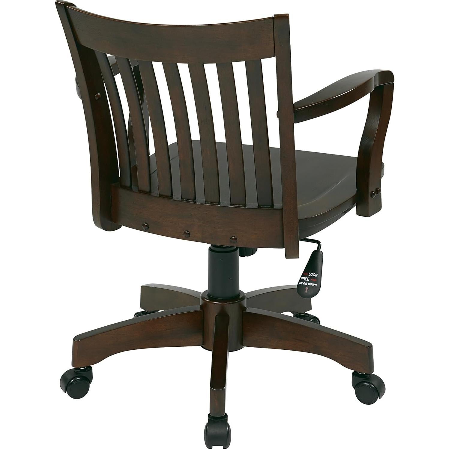 Silla de Escritorio de Madera Deluxe OSP Home Furnishings Ajustable