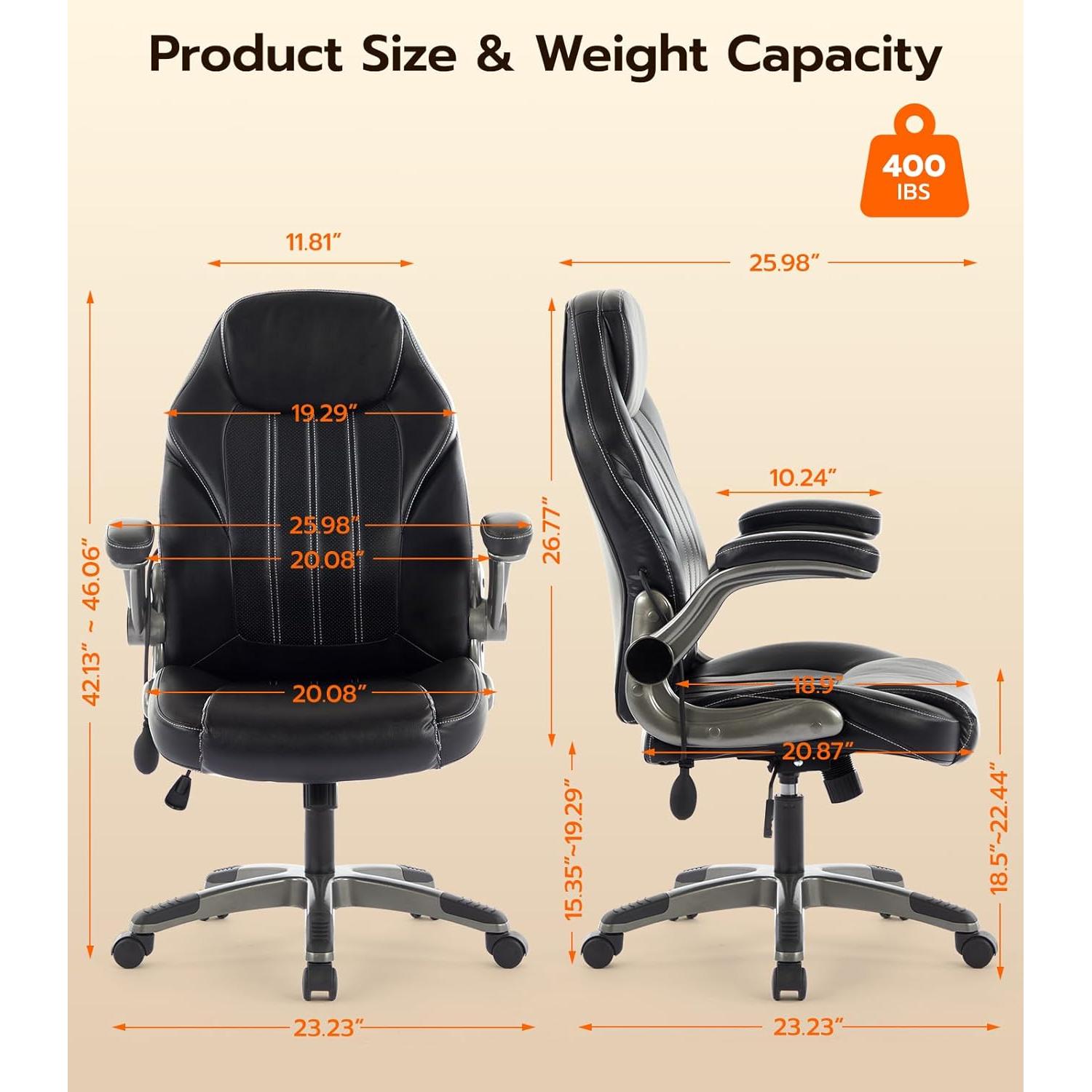 Silla de Oficina Ergonómica Ylzyxal con Soporte Lumbar Ajustable