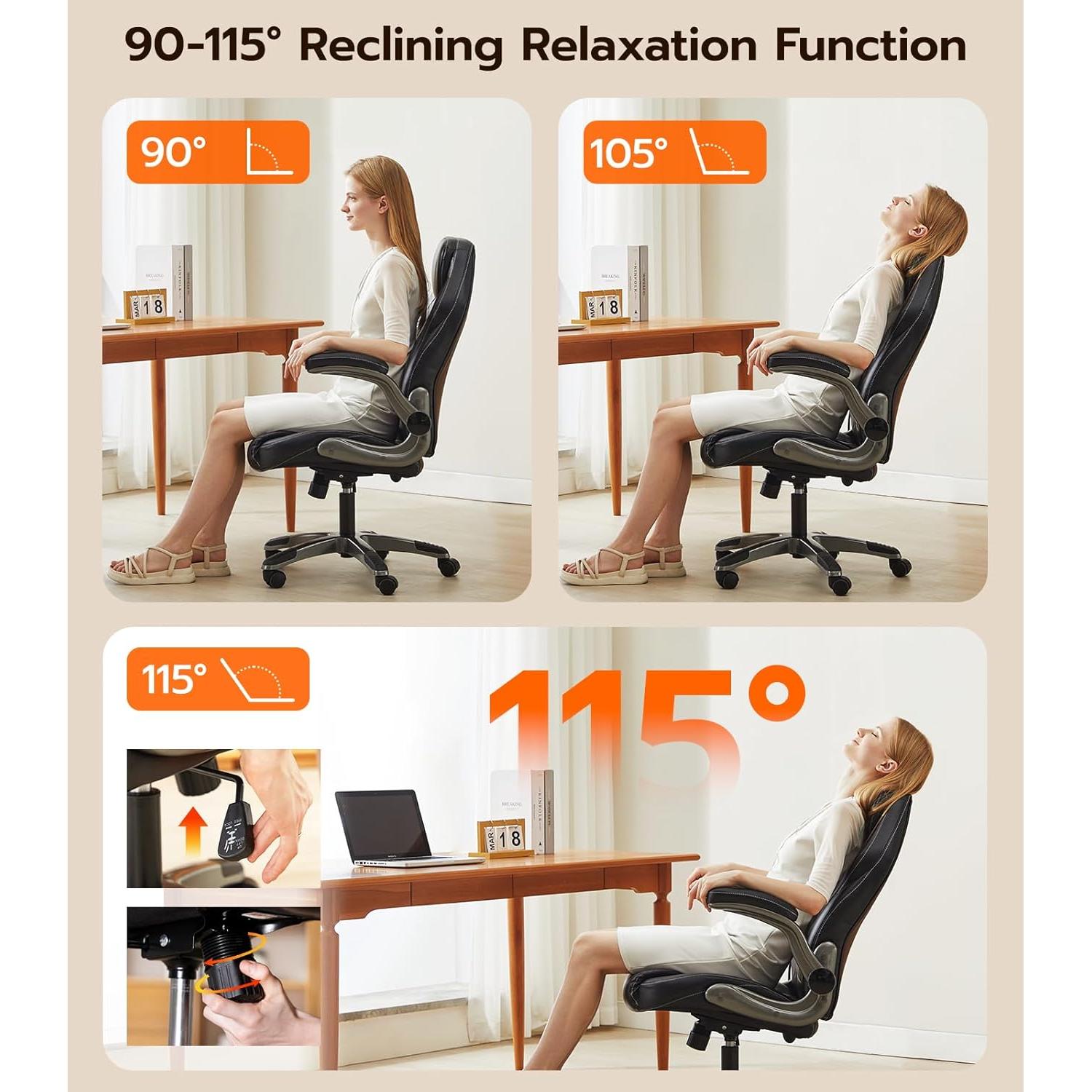 Silla de Oficina Ergonómica Ylzyxal con Soporte Lumbar Ajustable