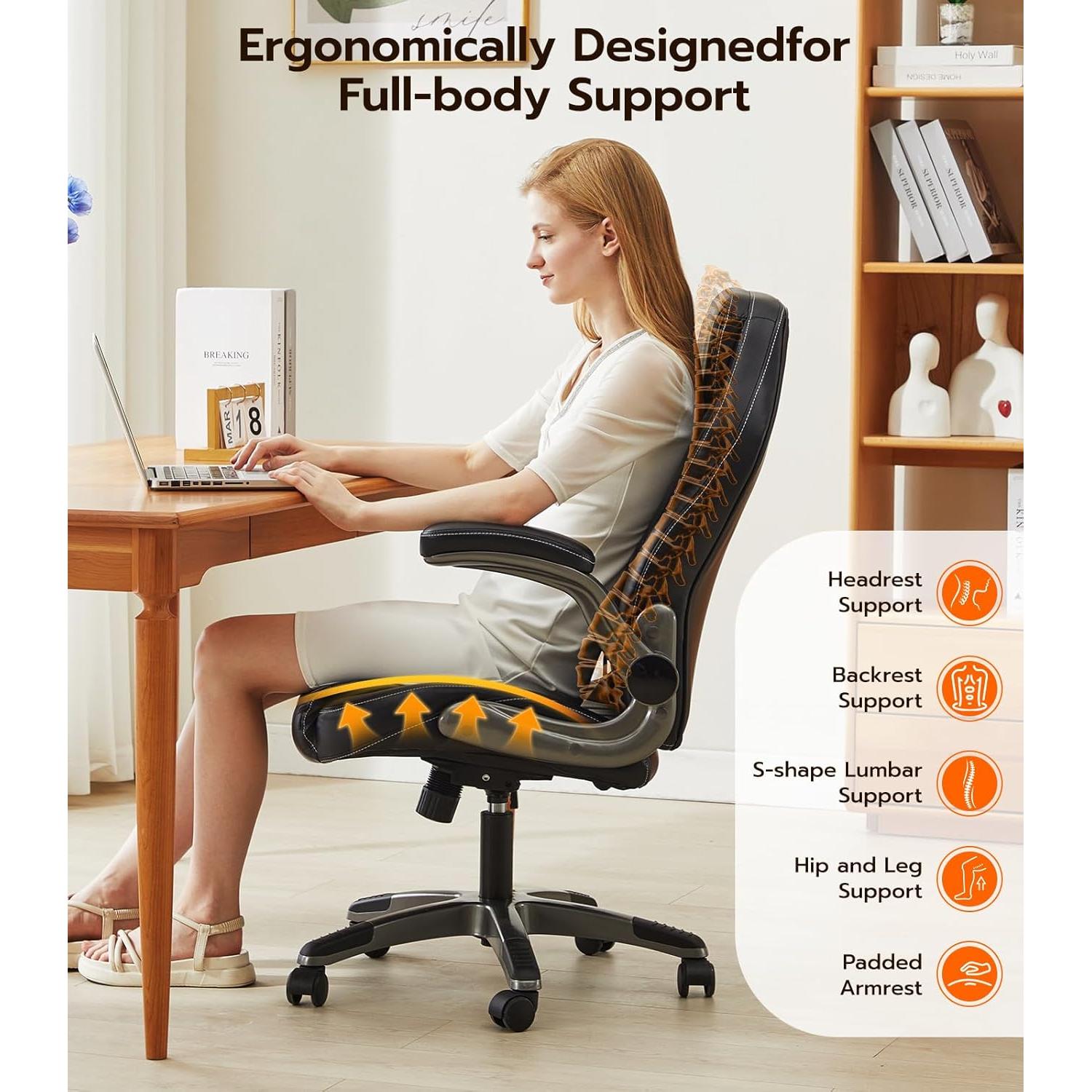 Silla de Oficina Ergonómica Ylzyxal con Soporte Lumbar Ajustable