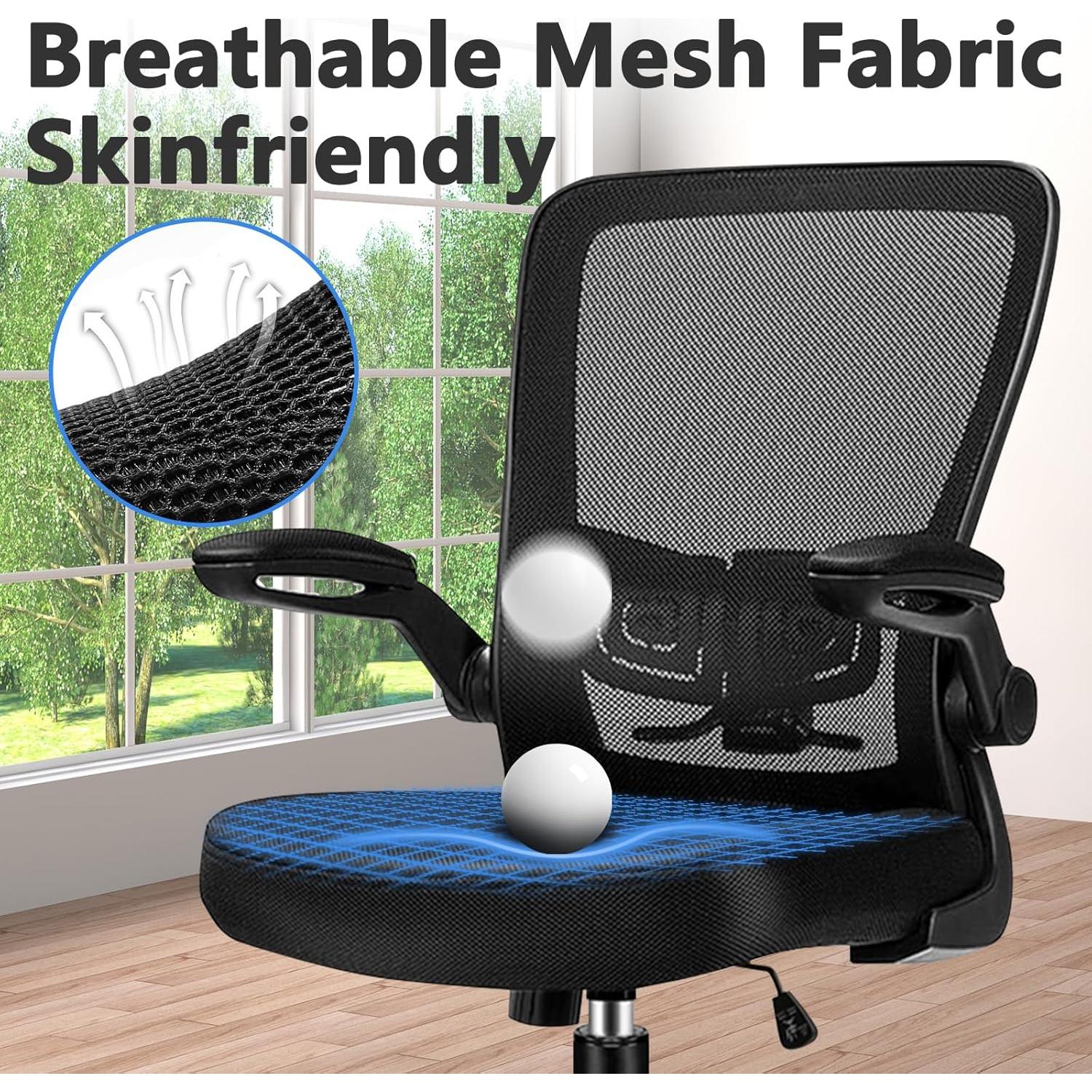 Silla de Oficina Ergonómica KLASIKA Negra con Soporte Lumbar