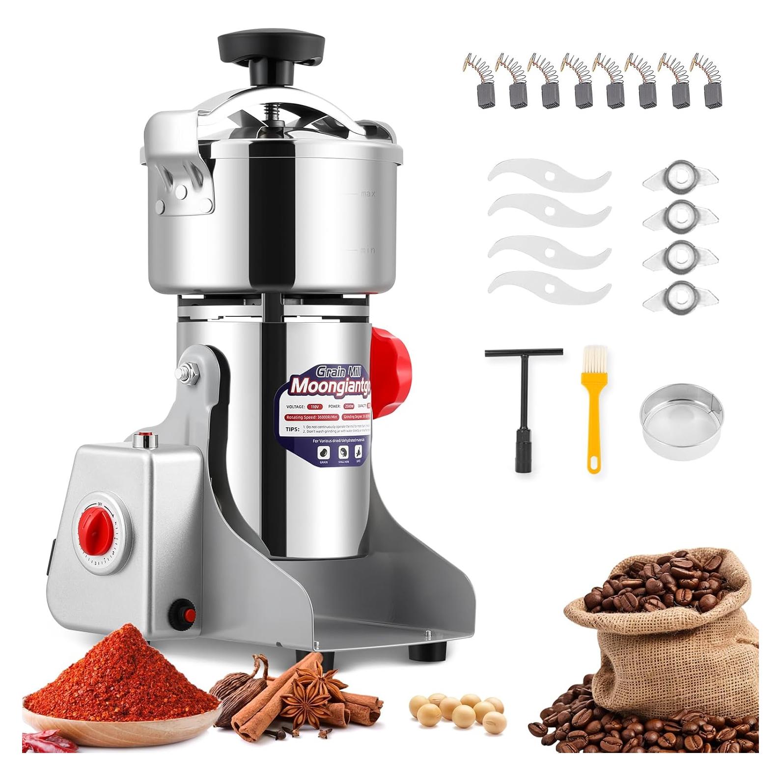 Molinillo de Granos Eléctrico Moongiantgo 800g 2500W