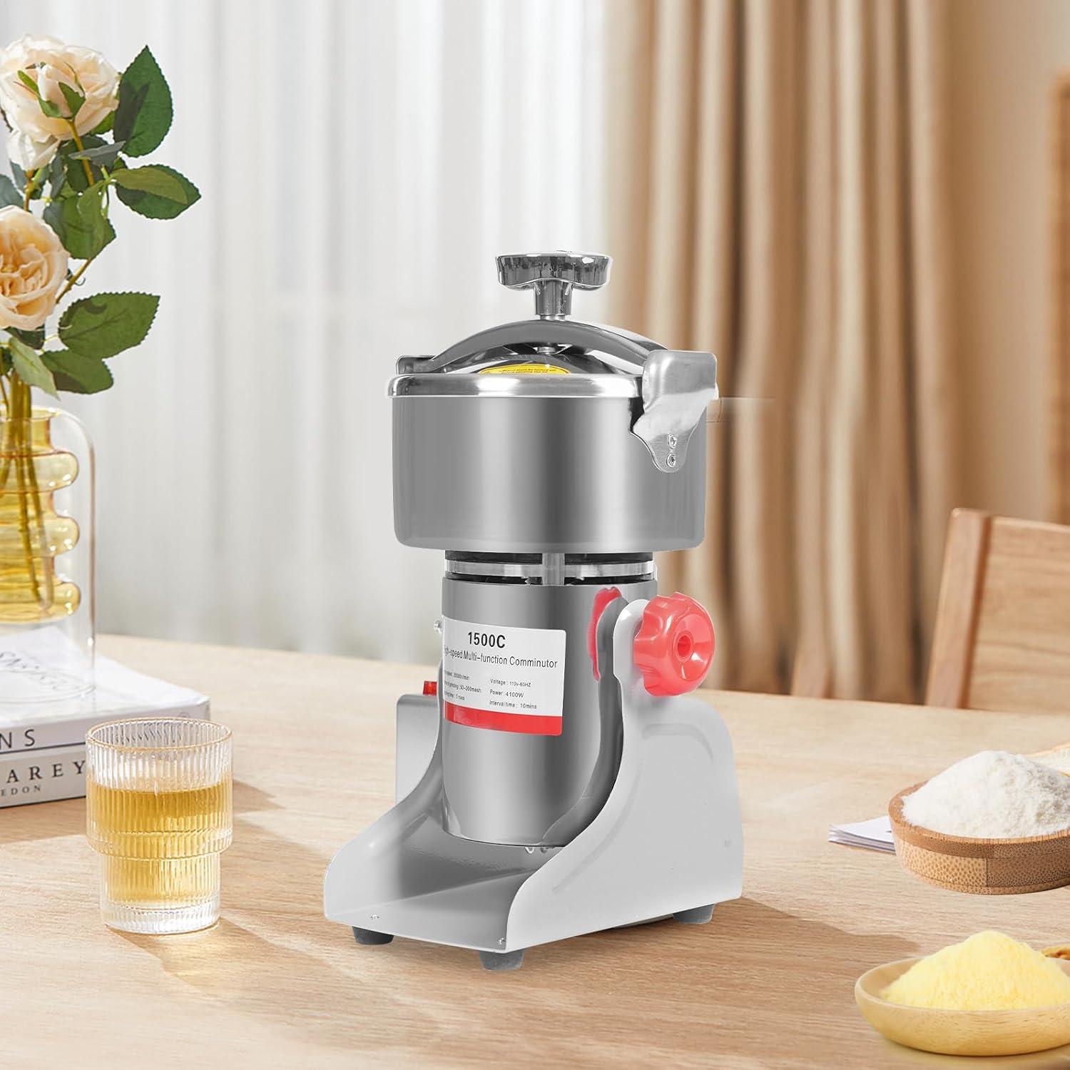 Molino de Grano Eléctrico Headery 1500g Acero Inoxidable 4100W