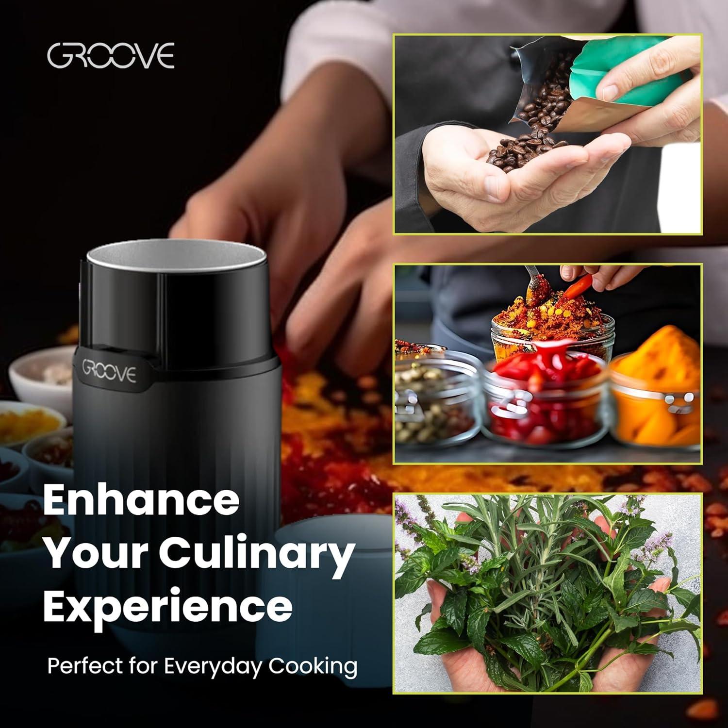 Molino Eléctrico Groove Ripster 30,000 RPM Acero Inoxidable