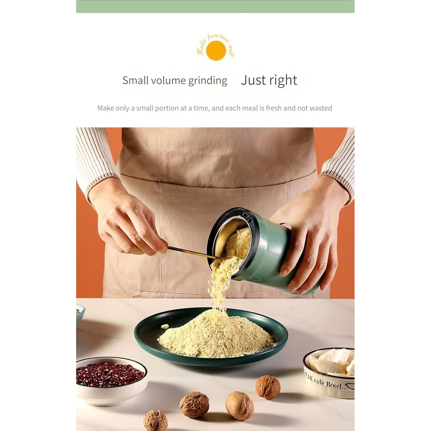 Molinillo Eléctrico GTUOXIES Blanco 150W para Café y Especias