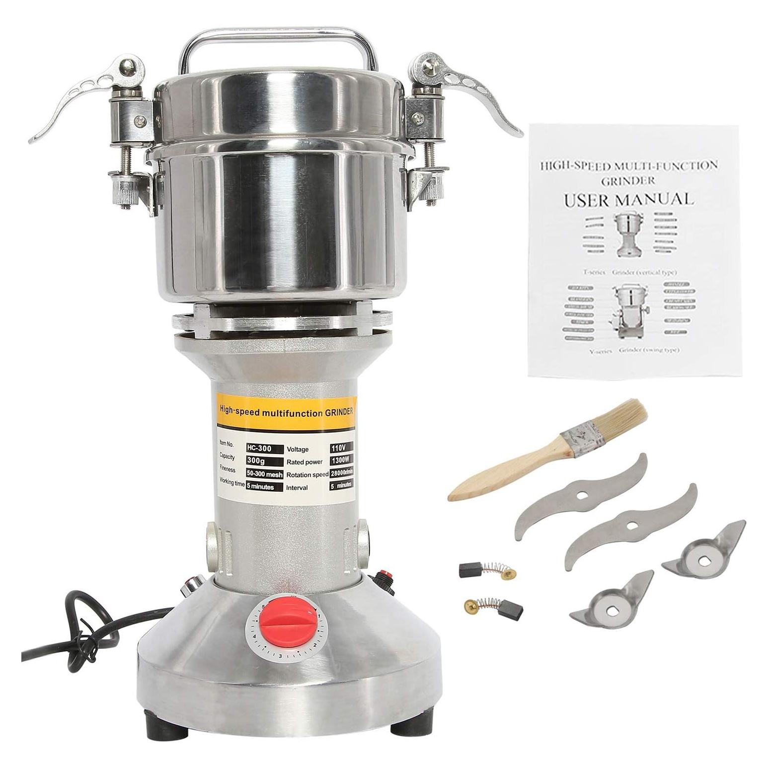 Molinillo Eléctrico de Granos YaeMarine 300g 110V Acero Inoxidable