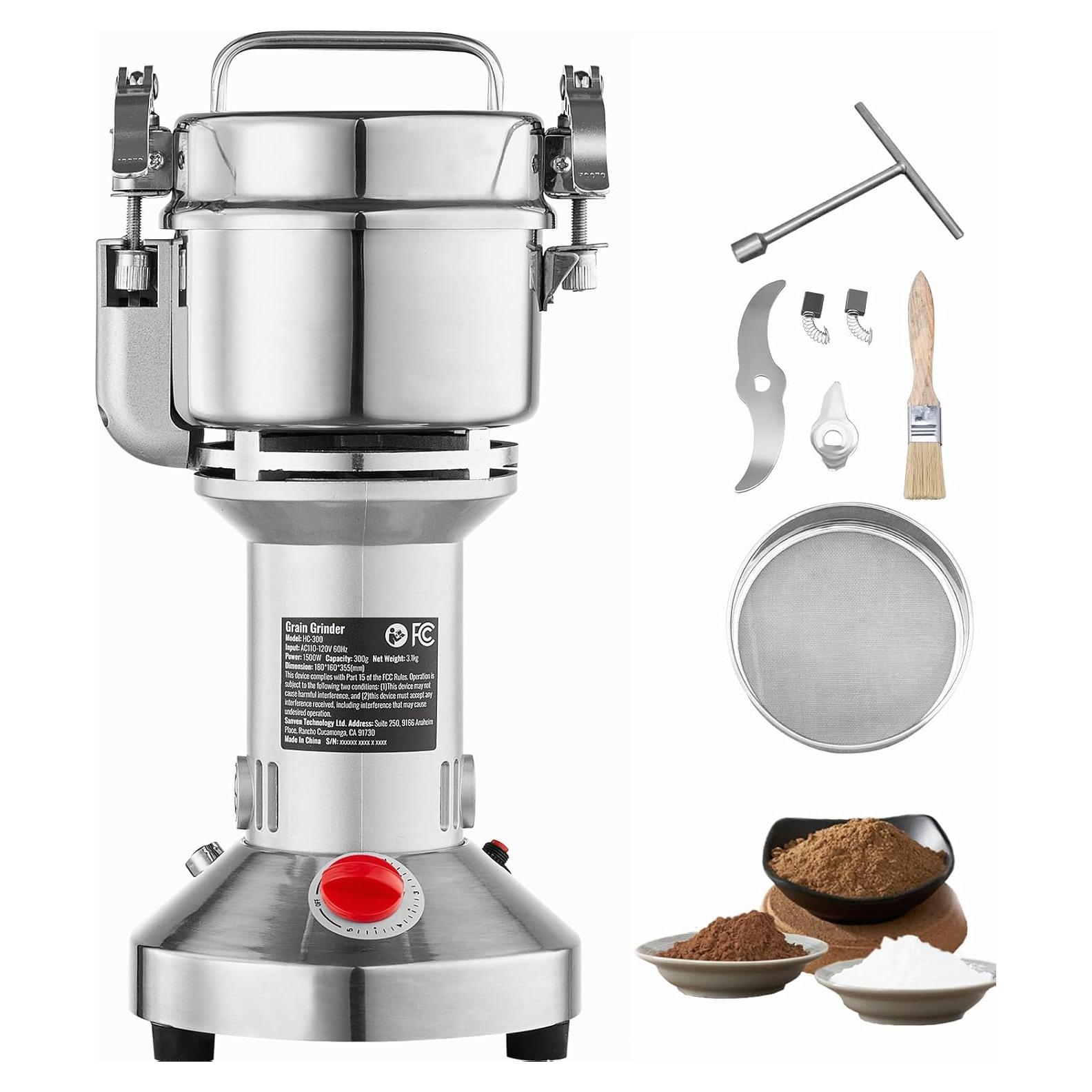 Molinillo Eléctrico de Granos Happybuy HC-300 300g Acero Inoxidable