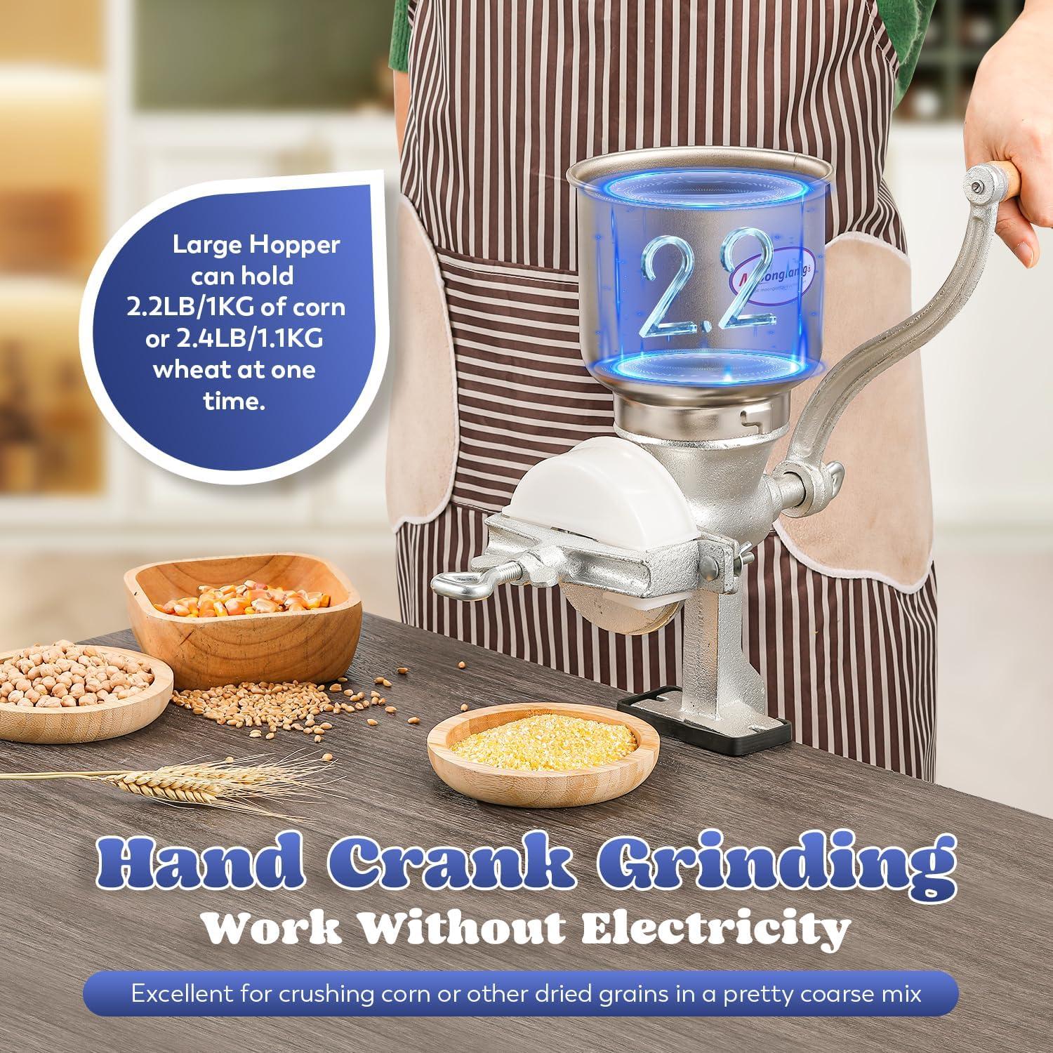 Molino de Maíz Manual Moongiantgo Hierro Fundido 700g