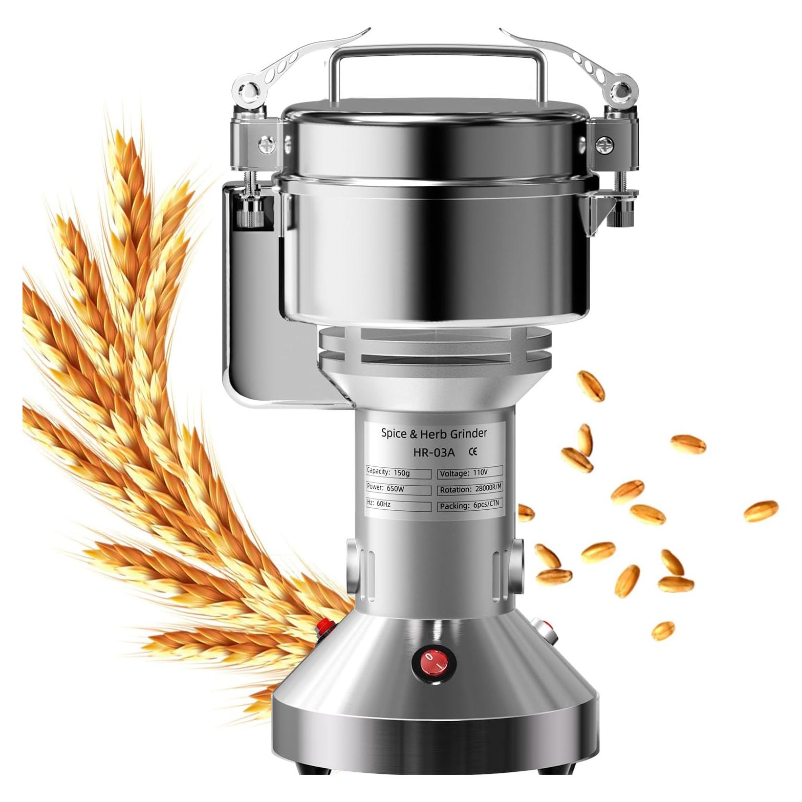 Molino de Granos Eléctrico HORUS 150g Acero Inoxidable