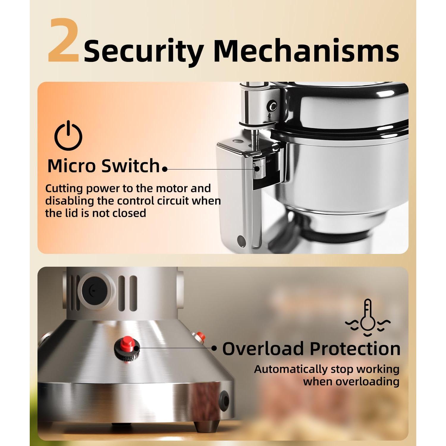 Molino de Granos Eléctrico HORUS 150g Acero Inoxidable