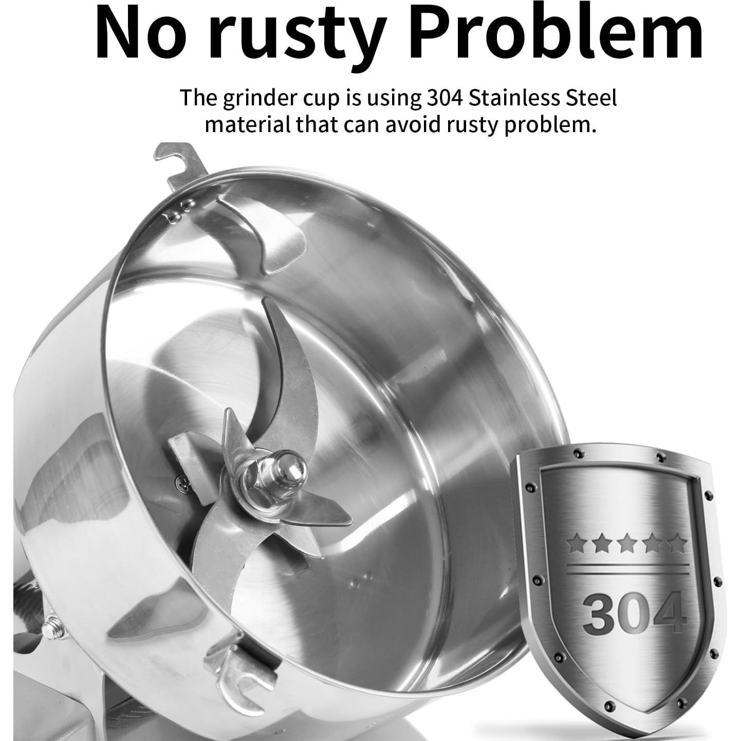 Molino de Granos Eléctrico WERISE 2000g Acero Inoxidable