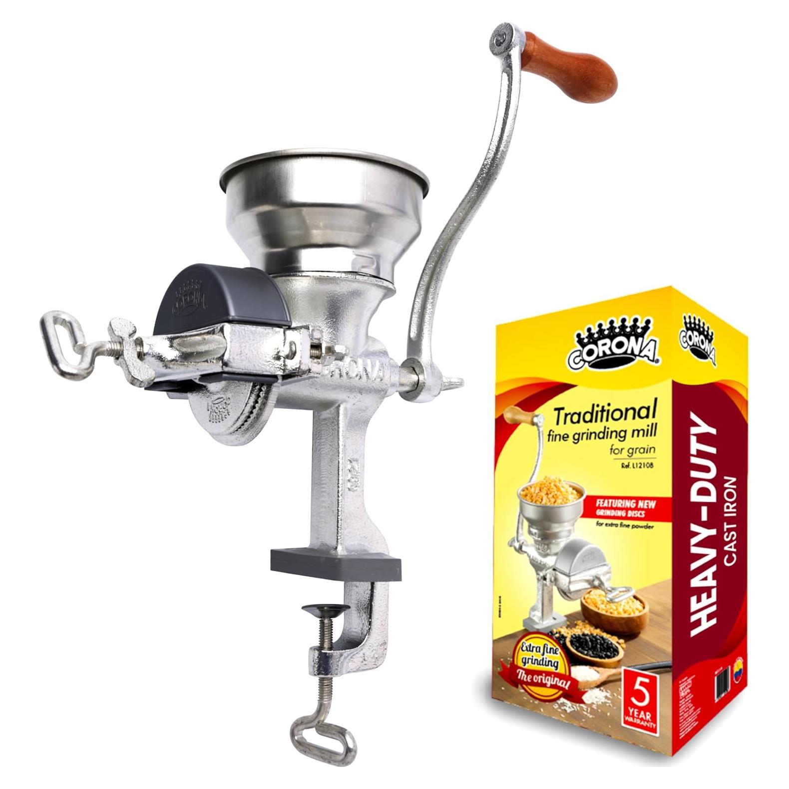 Molinillo de Granos Manual Corona de Hierro Fundido 0.76L