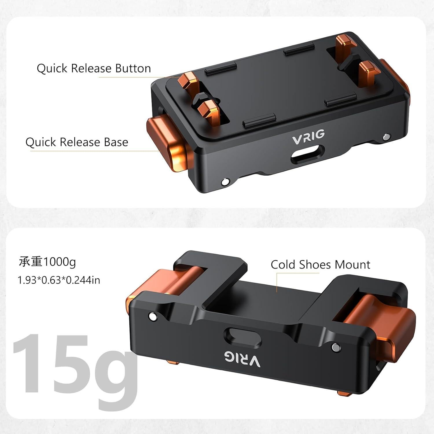 Adaptador de zapata fría VRIG con liberación rápida magnética