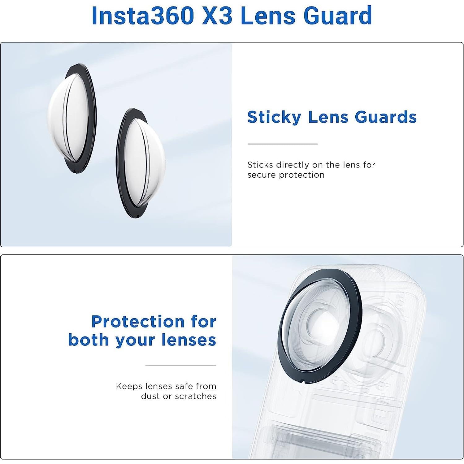 Kit 7en1 Accesorios para Insta360 X3 - Funda, Lentes, Bolsa