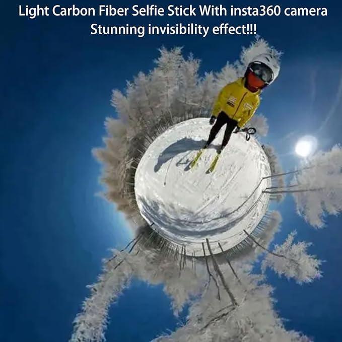 Palo de Selfie Telescópico Qishang de Fibra de Carbono 27cm-1.2m