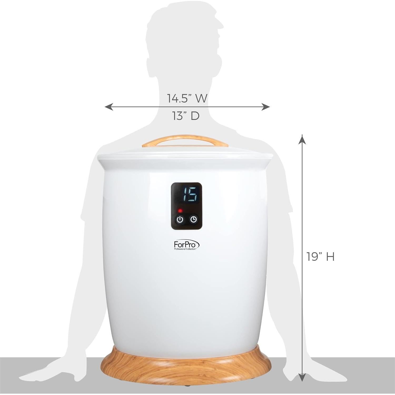 Calentador de Toallas ForPro Extra Grande Blanco 18L con Temporizador