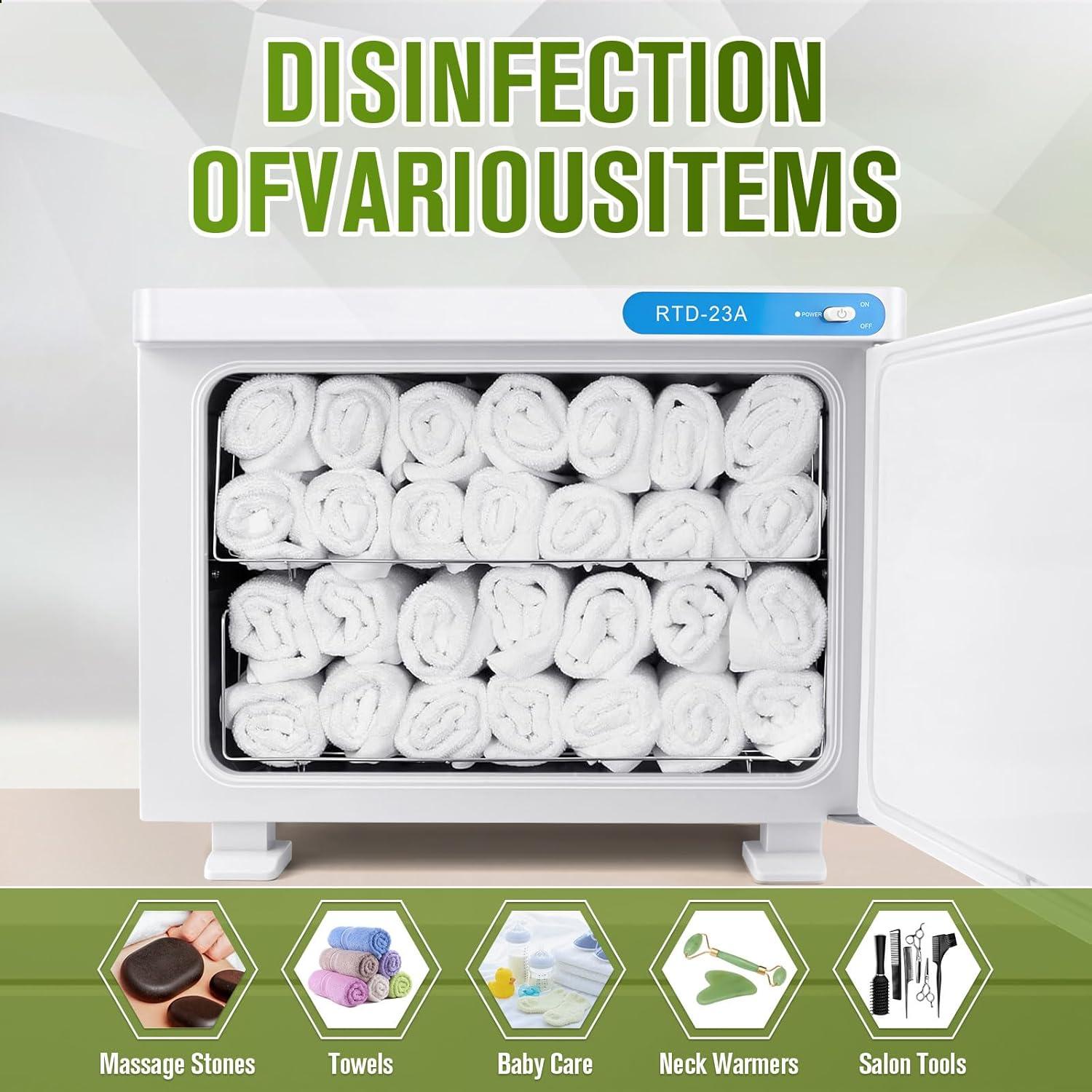 Calentador de Toallas Caliente 23L 200W Spa Estética Rápido