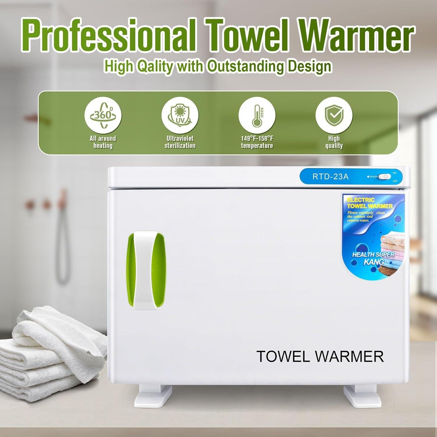 Calentador de Toallas Caliente 23L 200W Spa Estética Rápido