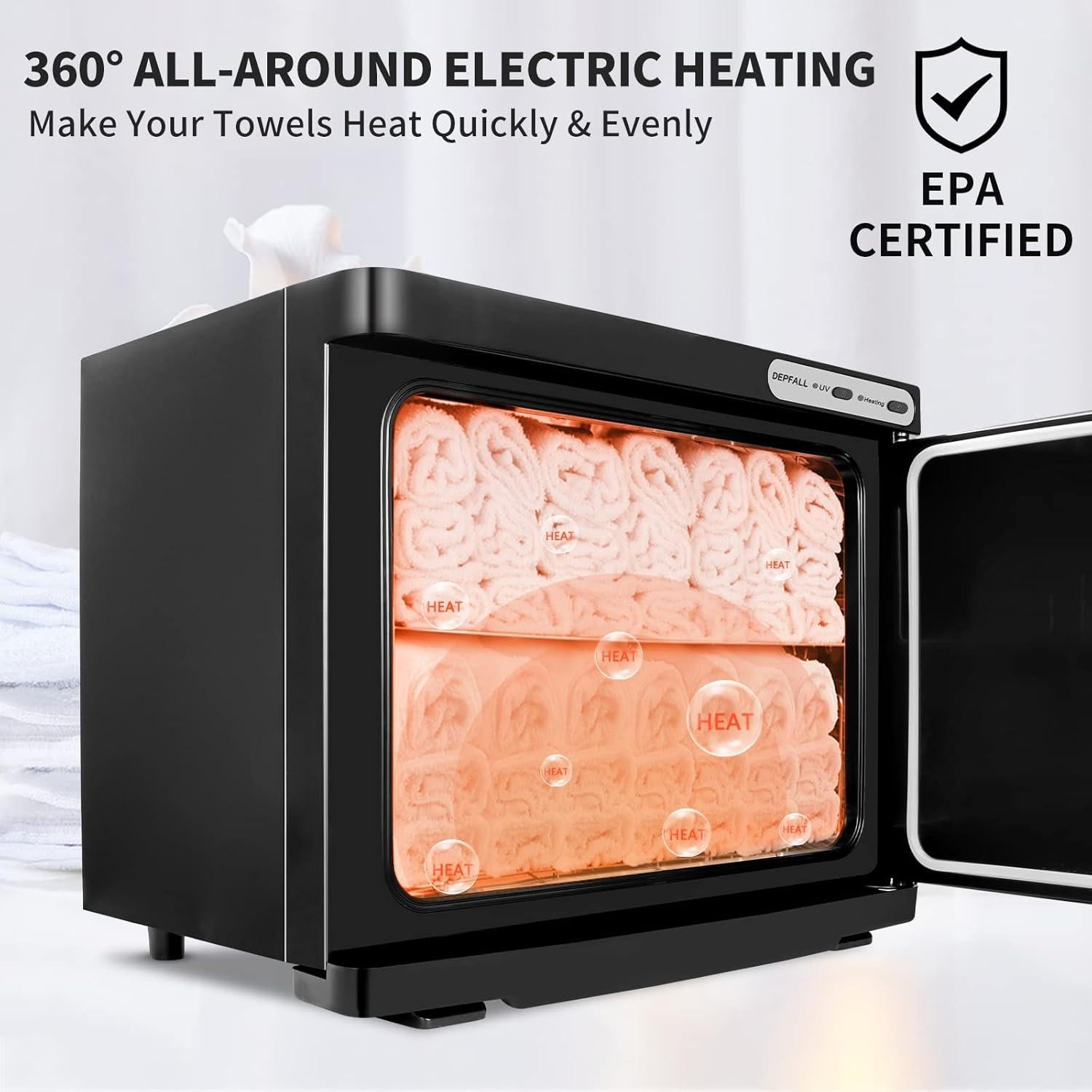 Calentador de Toallas Profesional DEPFALL 23L Negro