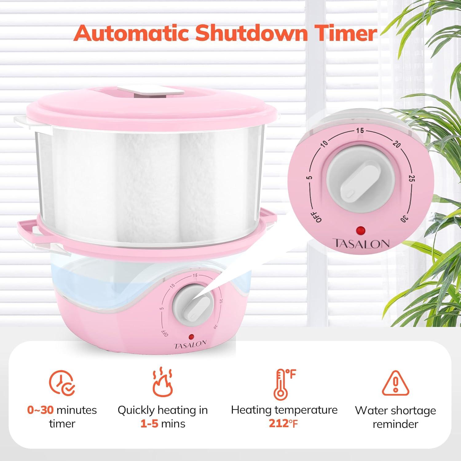 Calentador de Toallas TASALON Rosa 0.8L para Spa y Facial