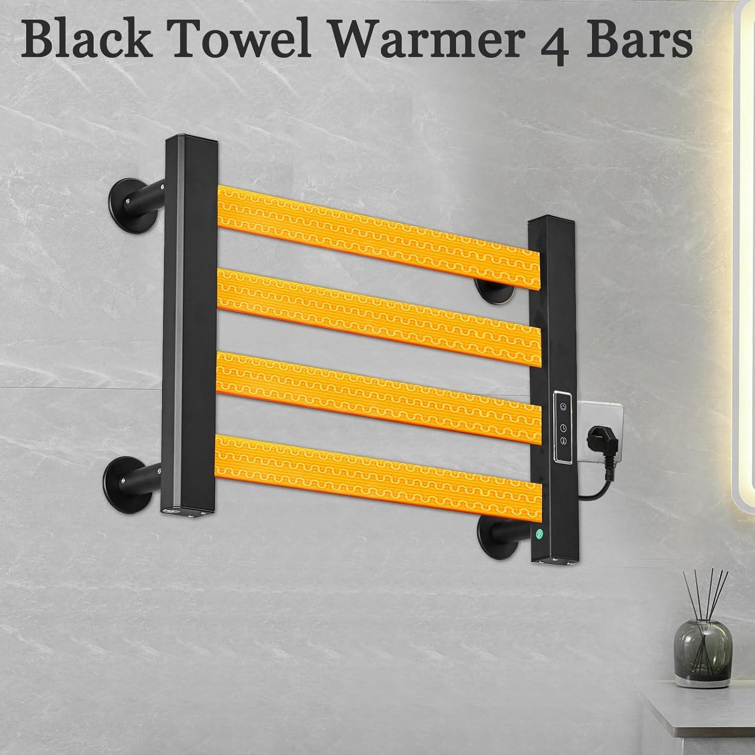 Soporte para Toallas Calentador Verida M19 35.1x48.5cm Negro