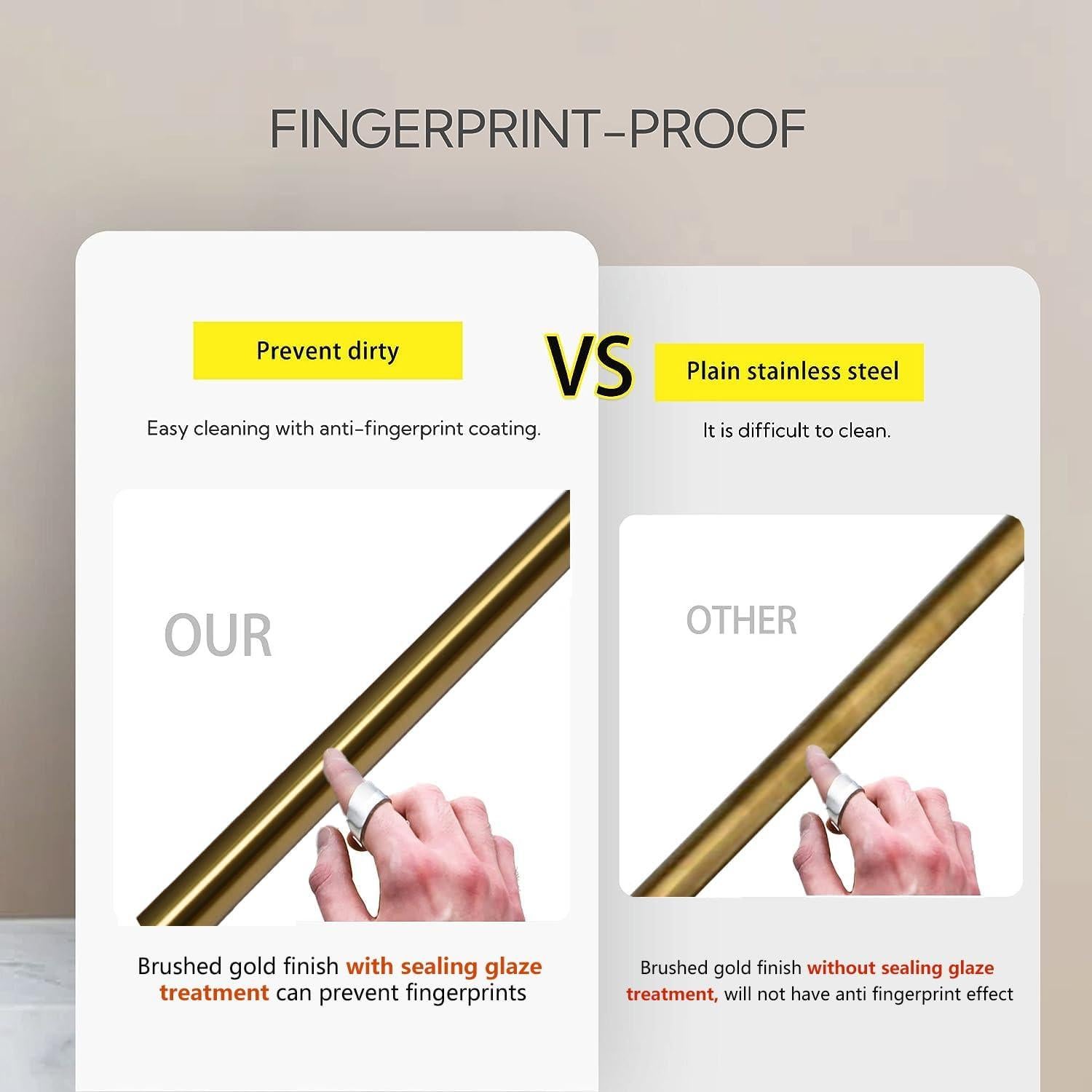 Soporte Calentador de Toallas MEIJIELUO 4 Barras Oro Cepillado