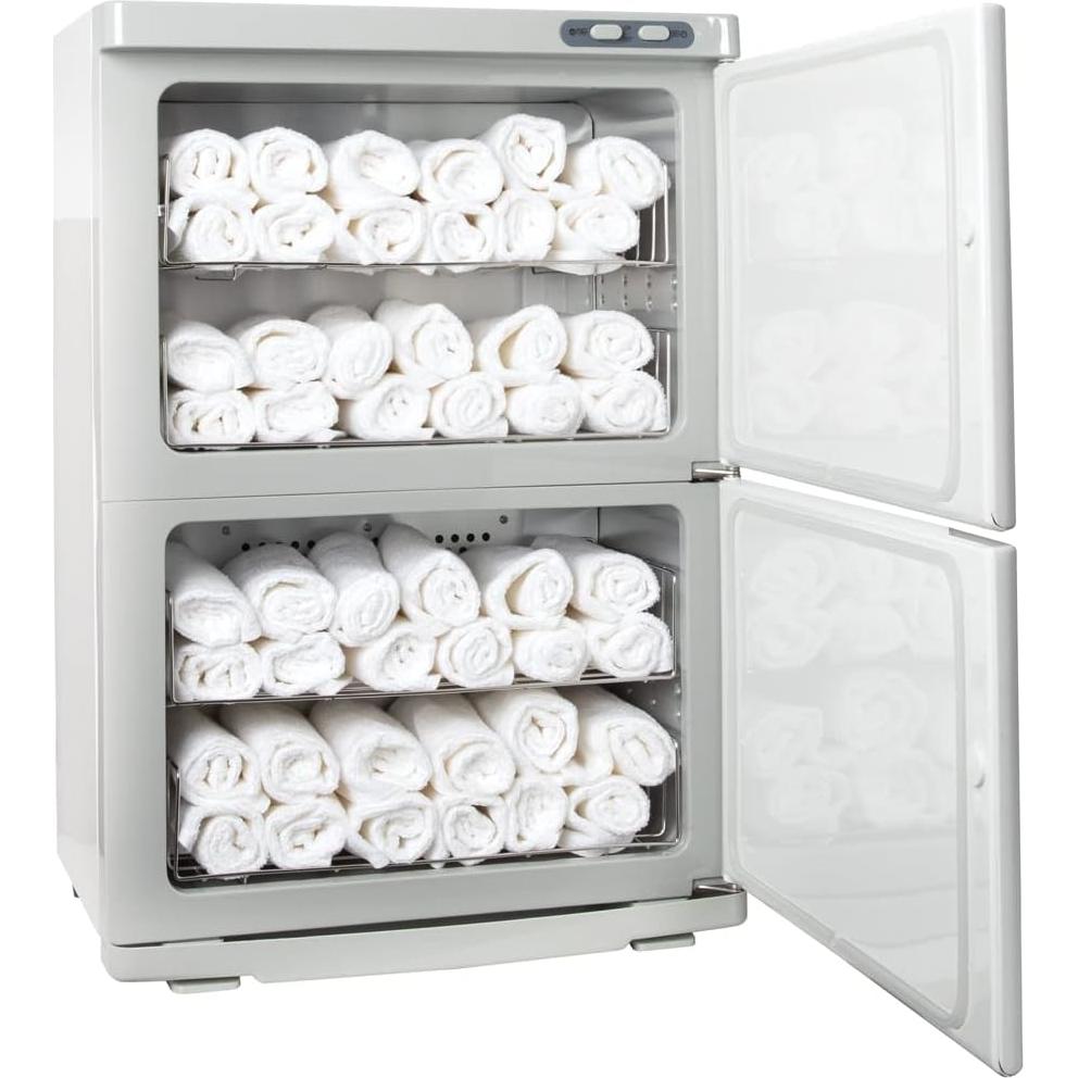 Calentador de Toallas Doble ForPro 46L Blanco, 48 Toallas