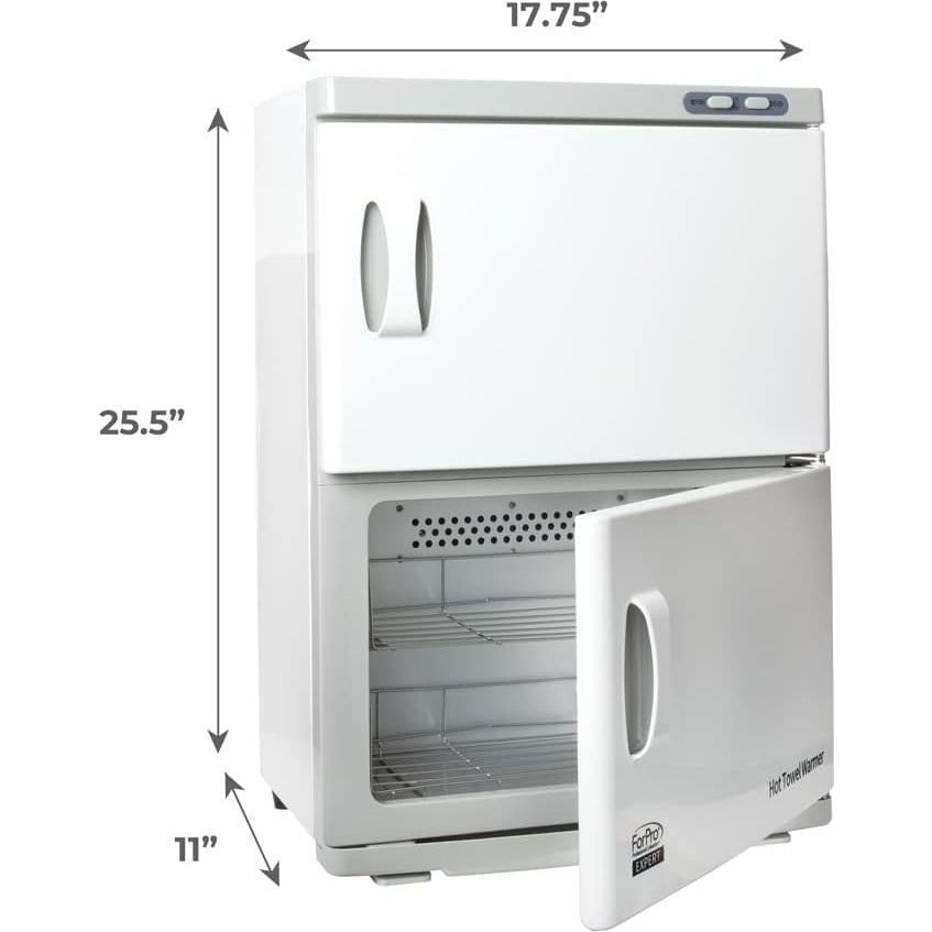 Calentador de Toallas Doble ForPro 46L Blanco, 48 Toallas