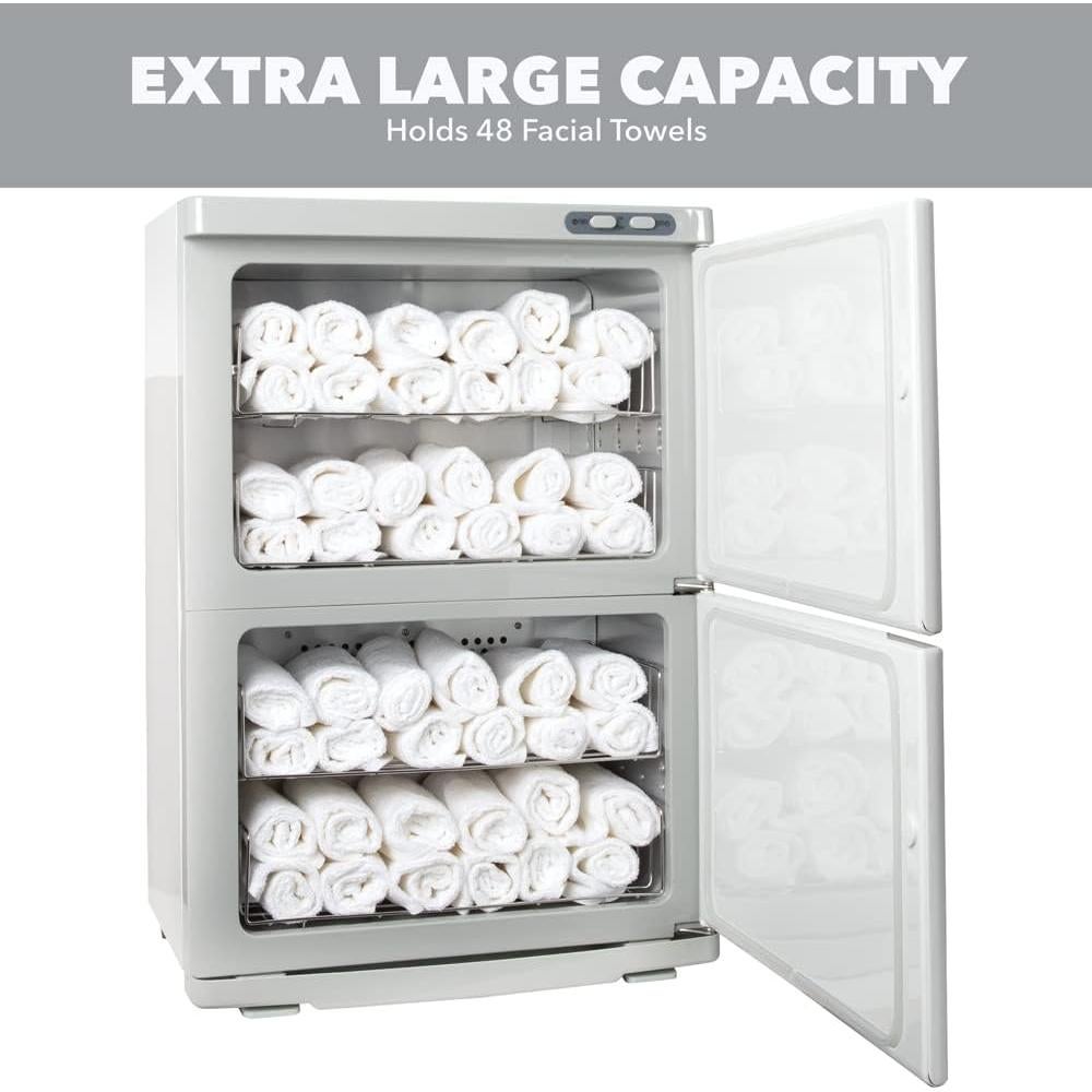 Calentador de Toallas Doble ForPro 46L Blanco, 48 Toallas