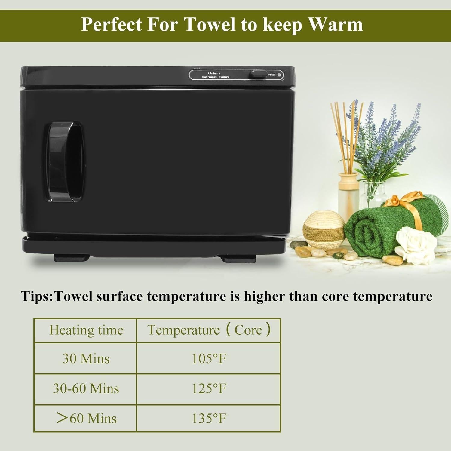 Calentador de Toallas Profesional Chetunju 8L Negro