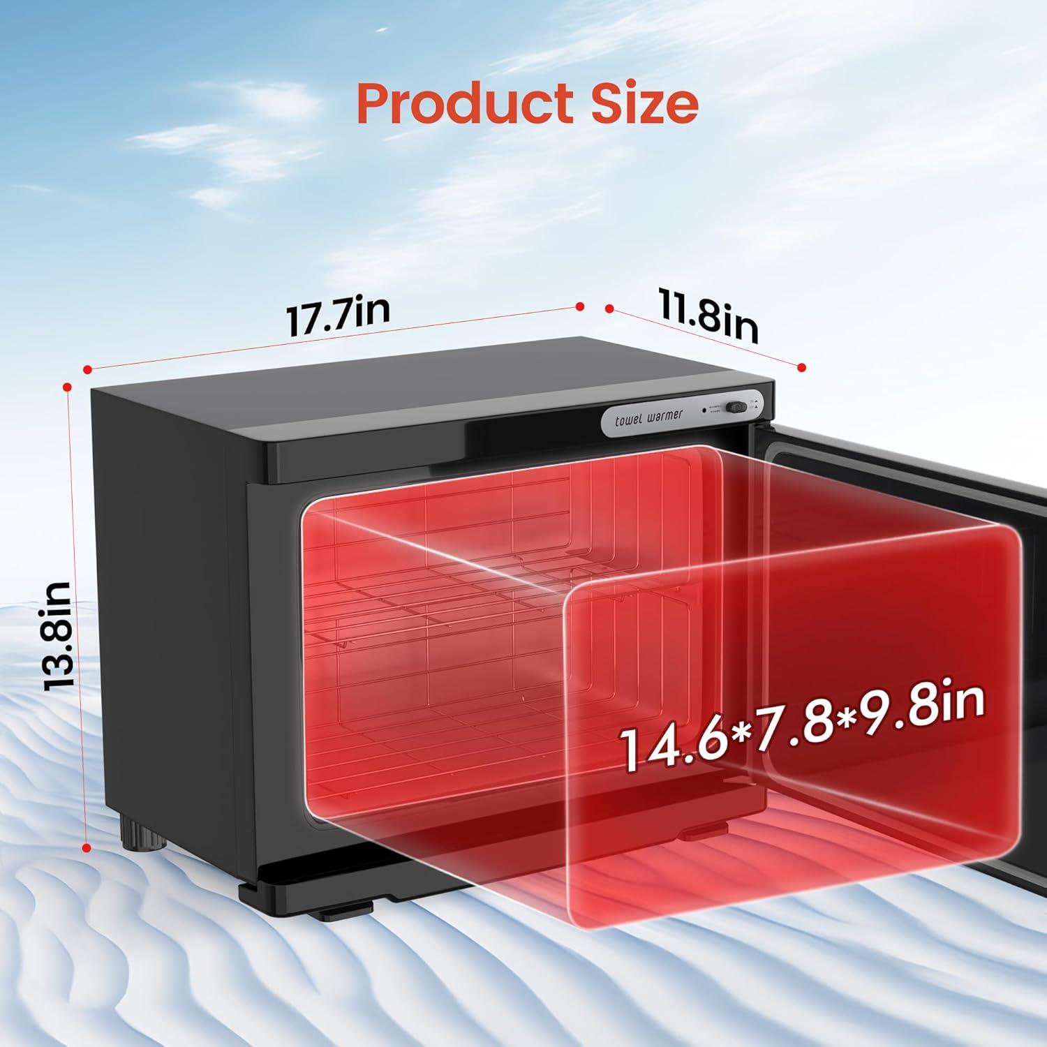 Calentador de Toallas RyJaune 23L Negro para Spa y Salón