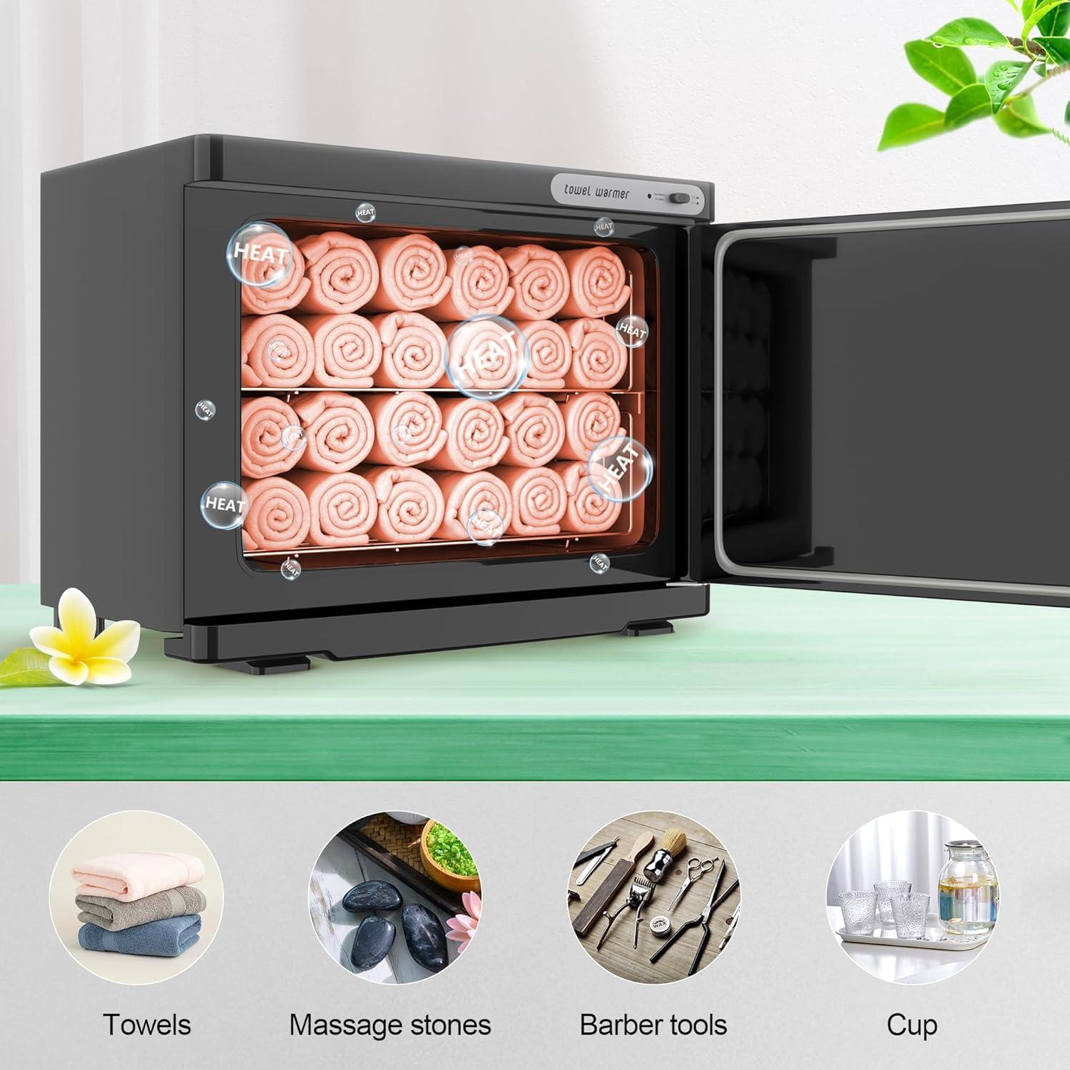 Calentador de Toallas RyJaune 23L Negro para Spa y Salón