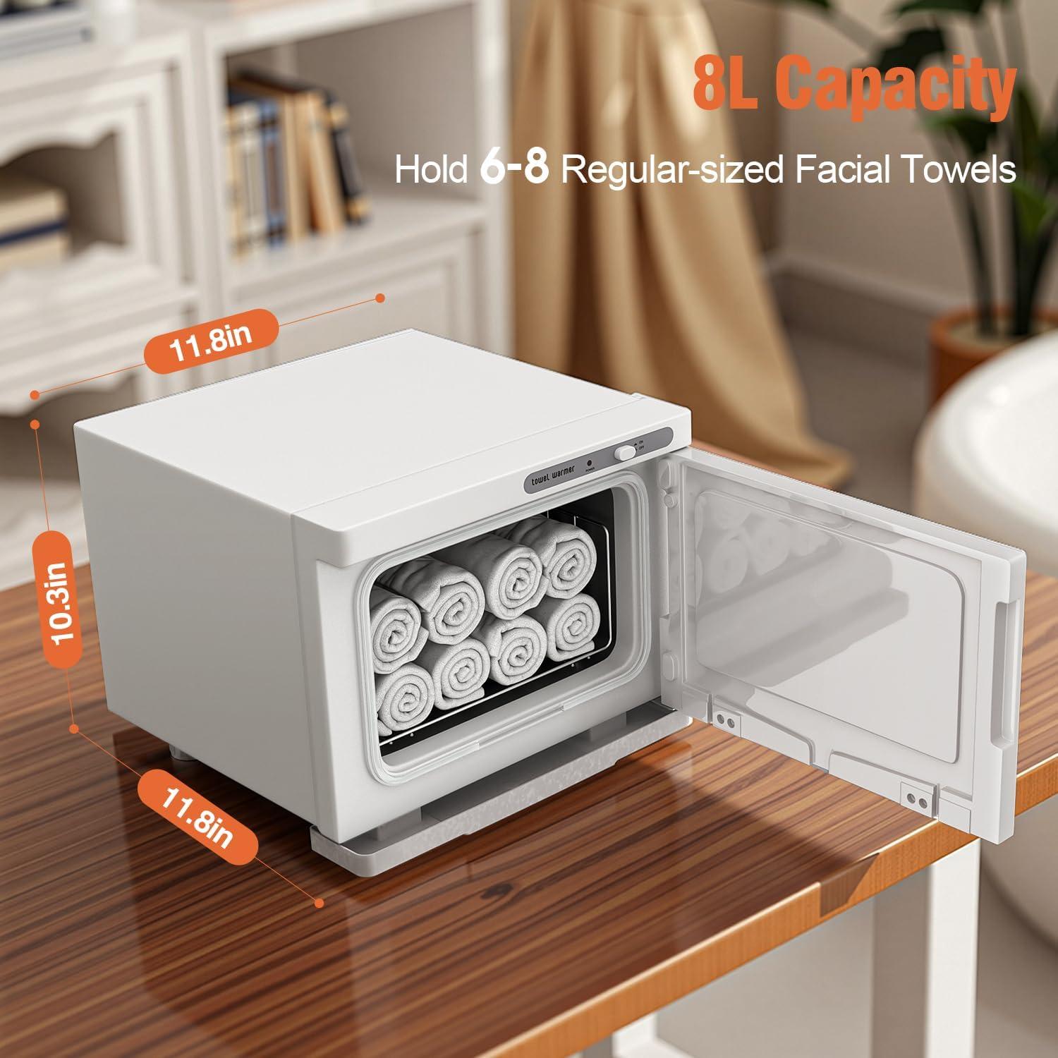 Calentador de Toallas Utenzi SD-99W 8L Blanco para SPA y Barbería