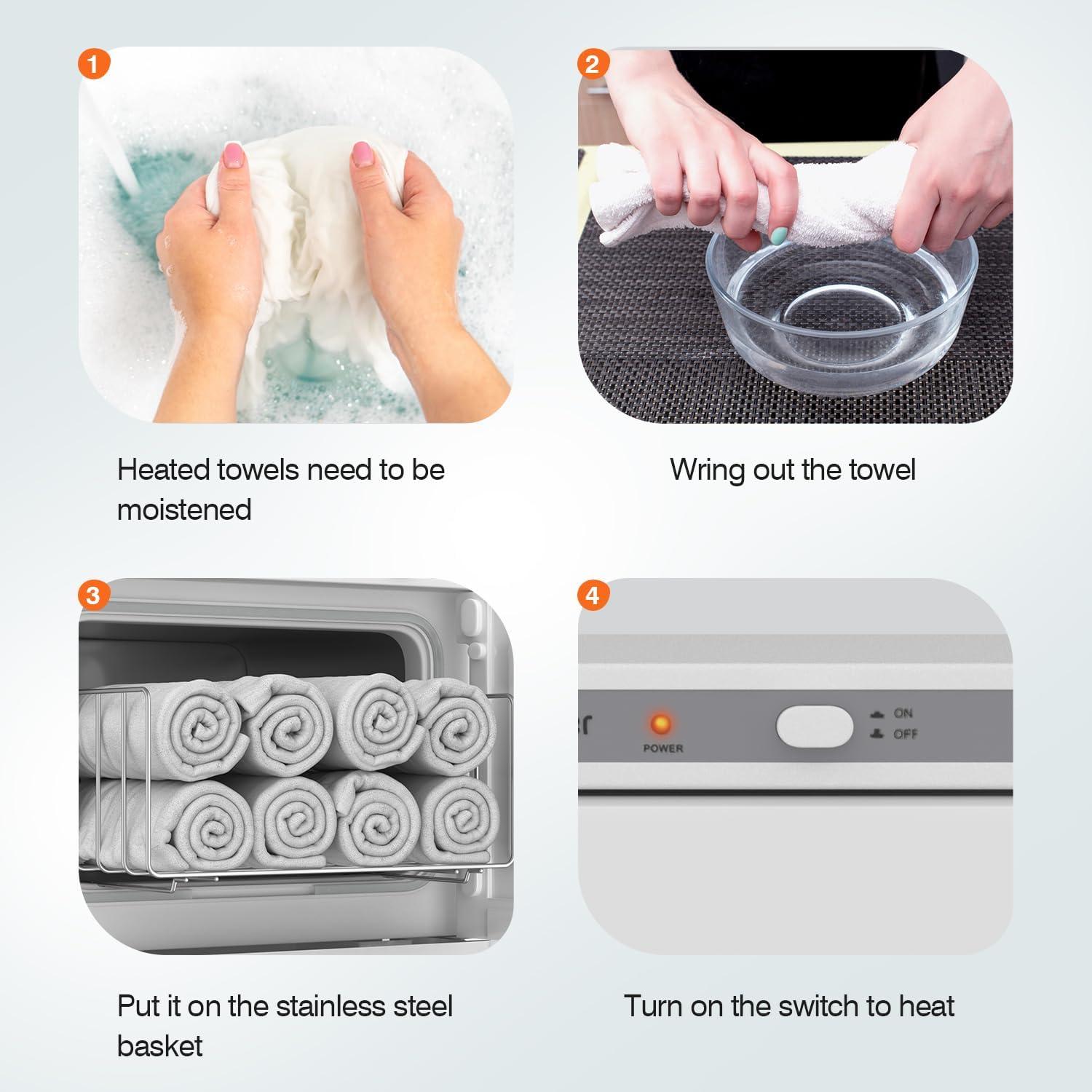 Calentador de Toallas Utenzi SD-99W 8L Blanco para SPA y Barbería