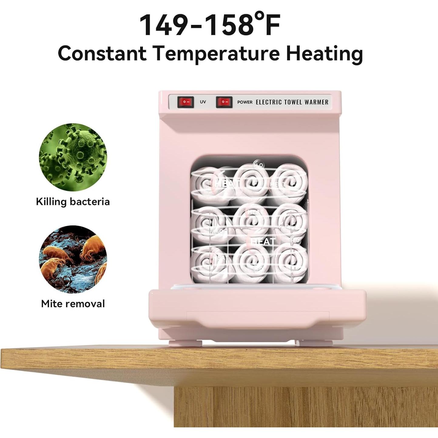 Calentador de Toallas 5.5L HYTOBP Rosa para Spa y Belleza