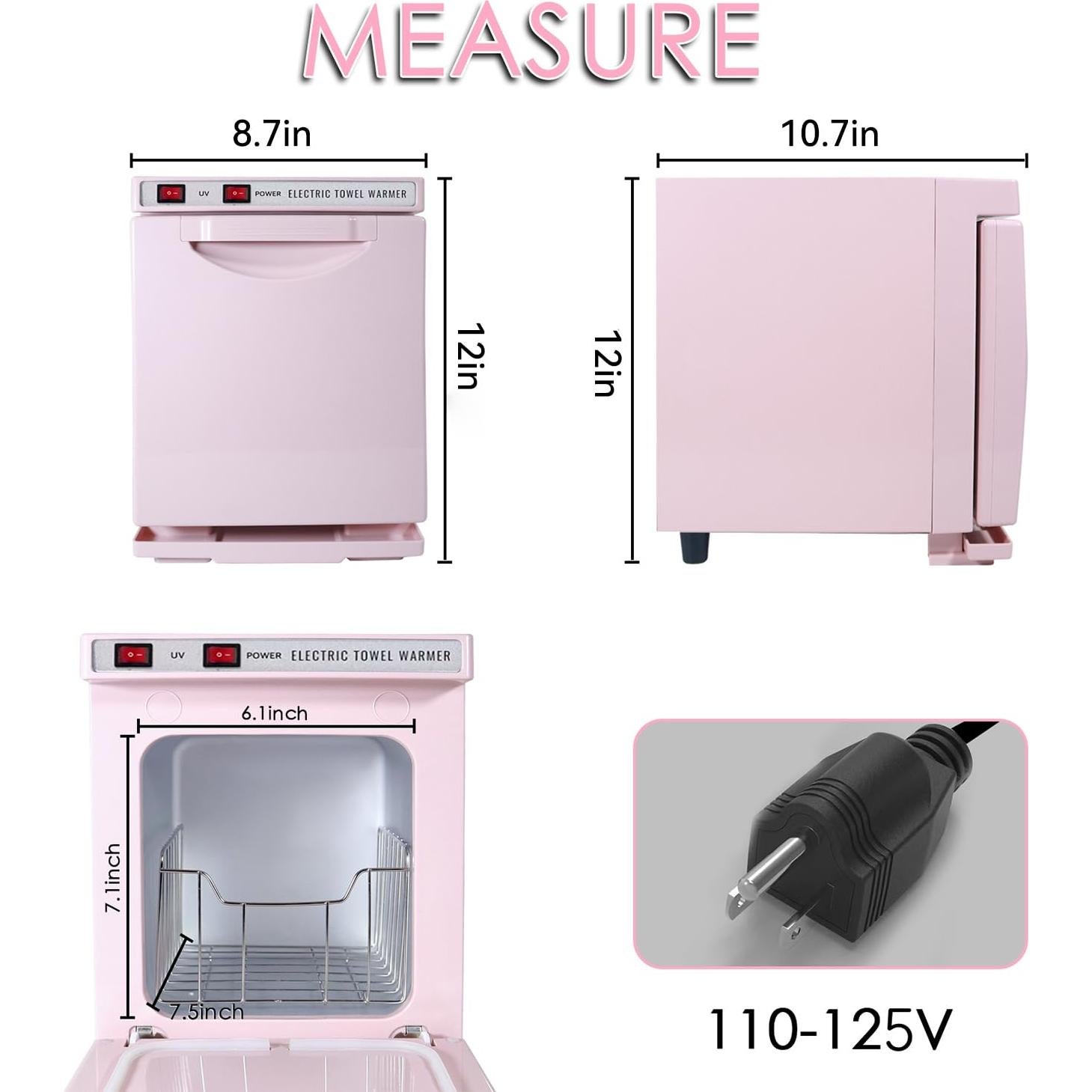 Calentador de Toallas 5.5L HYTOBP Rosa para Spa y Belleza